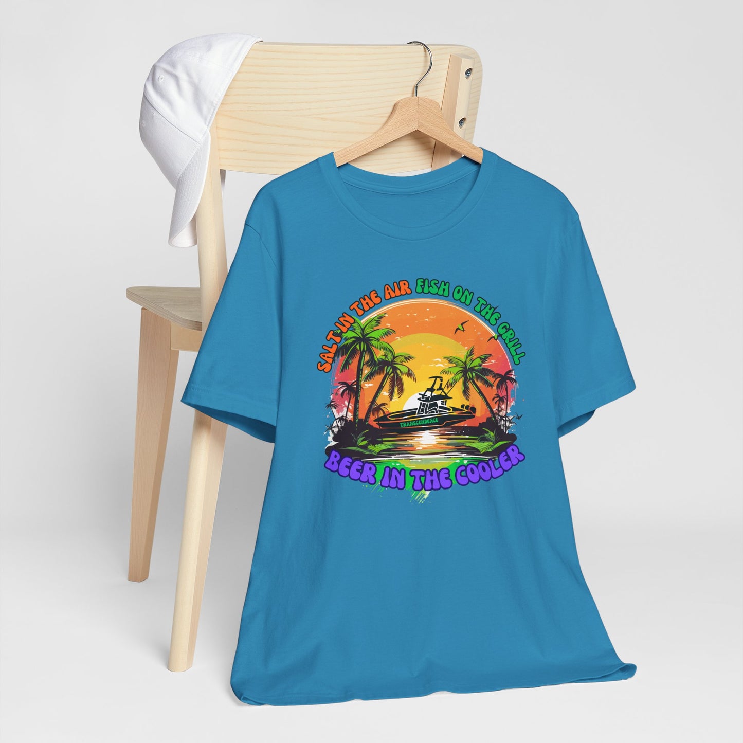 T-Shirt - Chill Vibes Retro Unisex Tee, Perfect for Beach Lovers, Great for Vacation, Summer Parties, Barbecues, Casual Wear