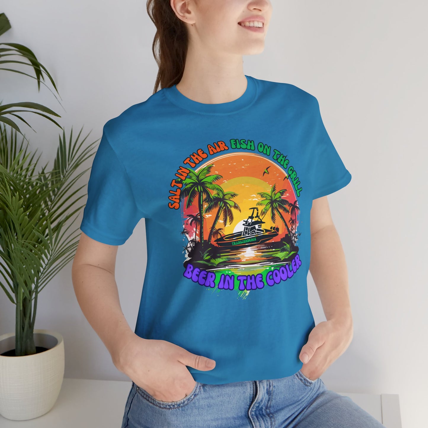 T-Shirt - Chill Vibes Retro Unisex Tee, Perfect for Beach Lovers, Great for Vacation, Summer Parties, Barbecues, Casual Wear