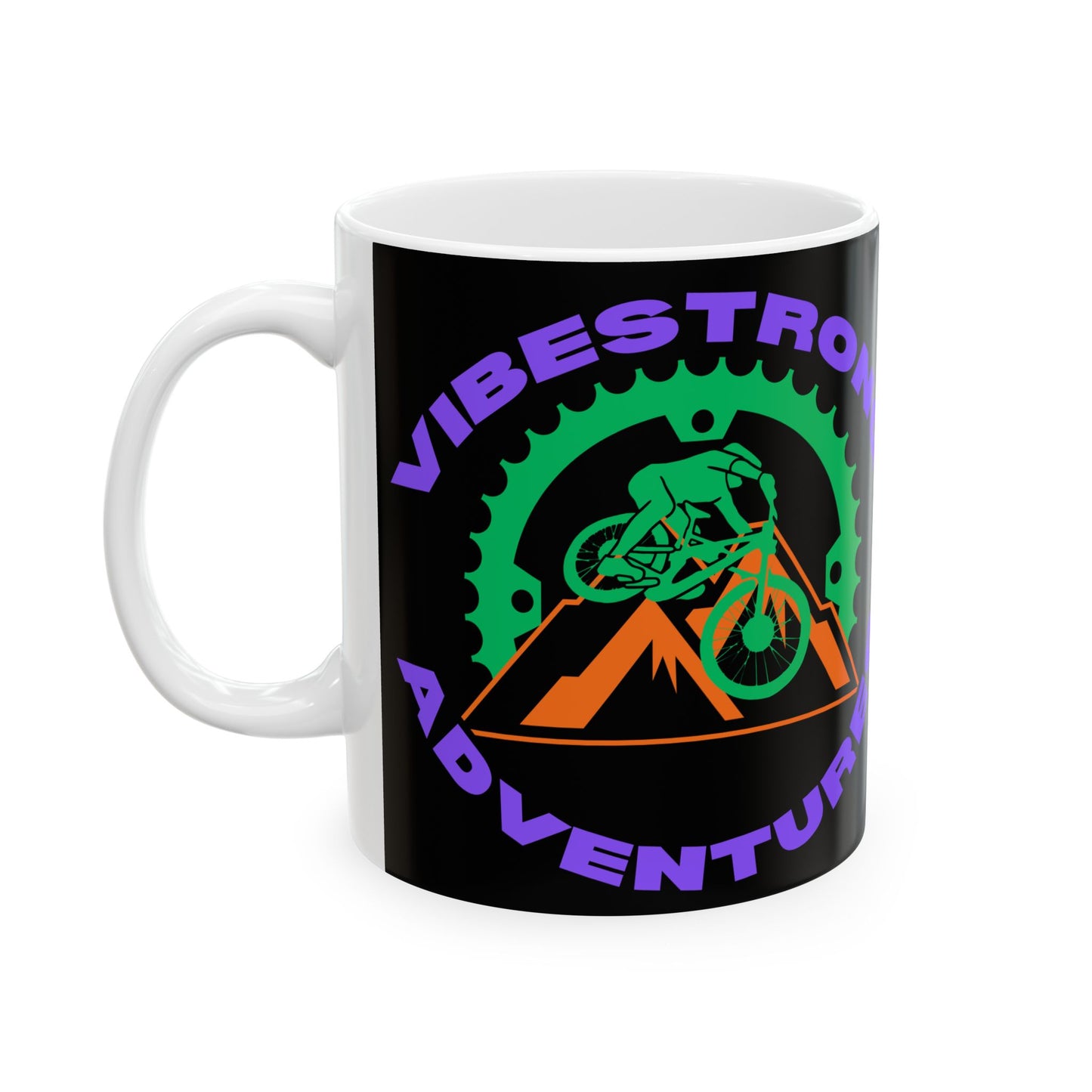 Strong Vibes Adventure Ceramic Mug - Perfect Gift for Outdoor Lovers, Coffee, Tea, Camping, Hiking, Adventure Enthusiasts