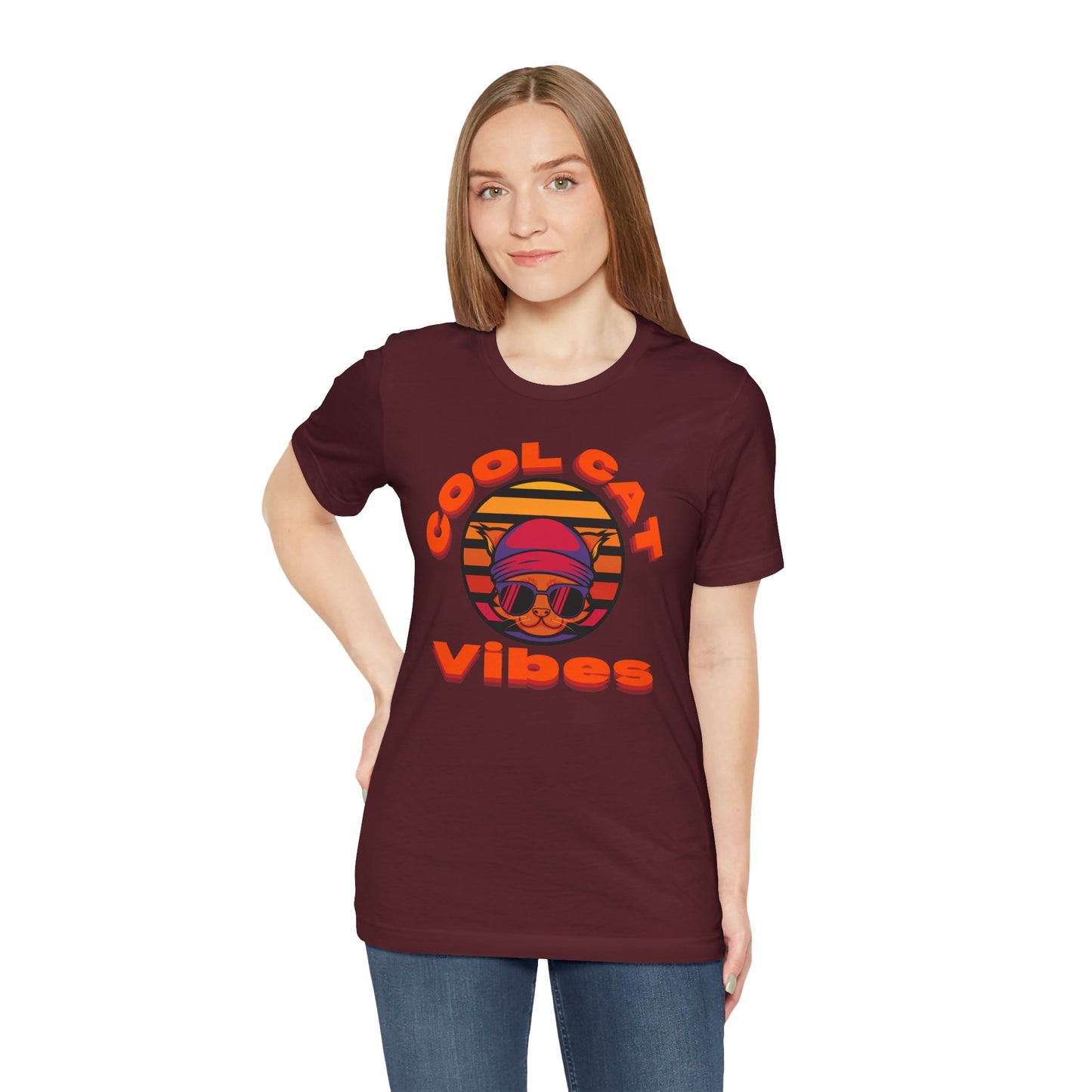 Cool Cat Vibes Unisex Tee - Retro Graphic Shirt for Chill Days