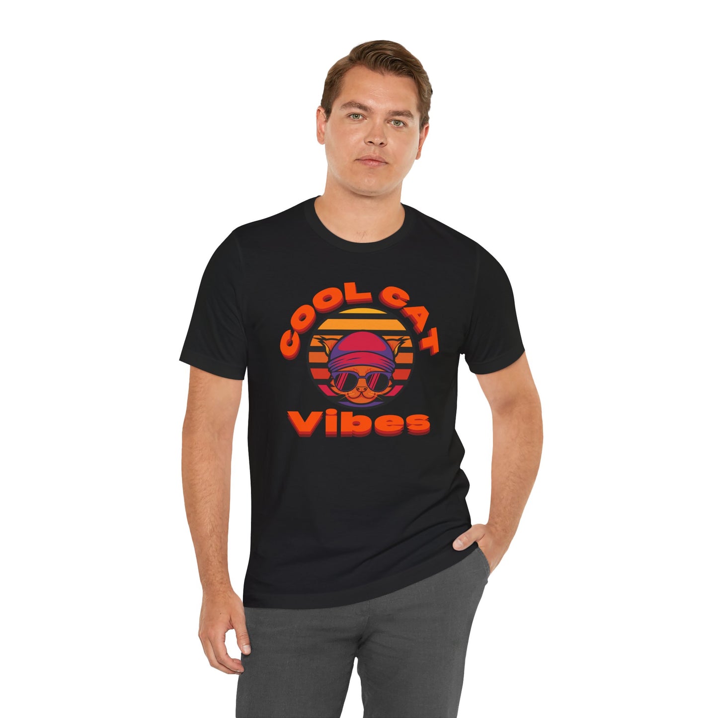 Cool Cat Vibes Unisex Tee - Retro Graphic Shirt for Chill Days