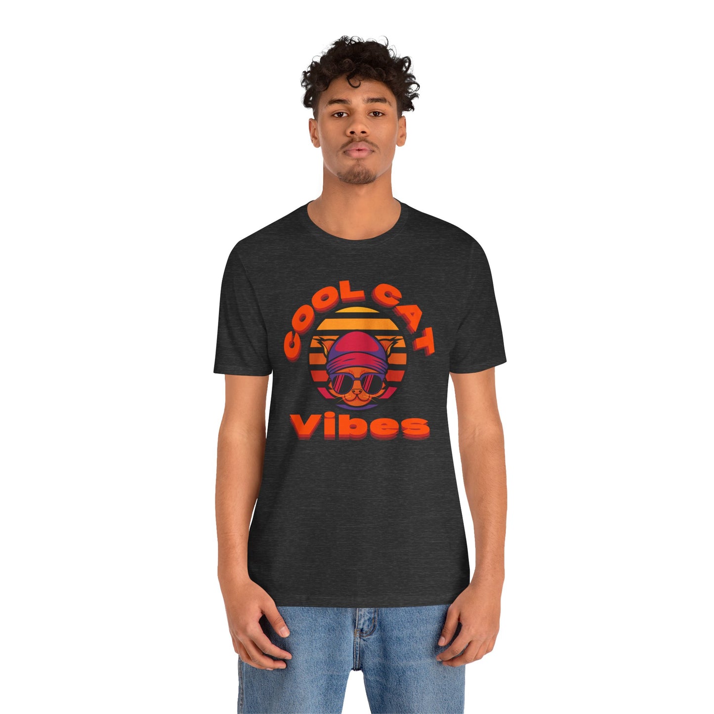 Cool Cat Vibes Unisex Tee - Retro Graphic Shirt for Chill Days