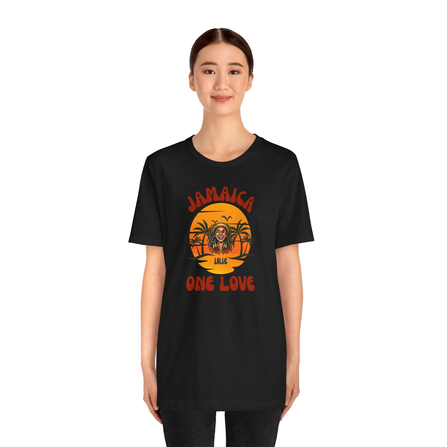 Jamaican Vibes Unisex Jersey Tee - One Love Message