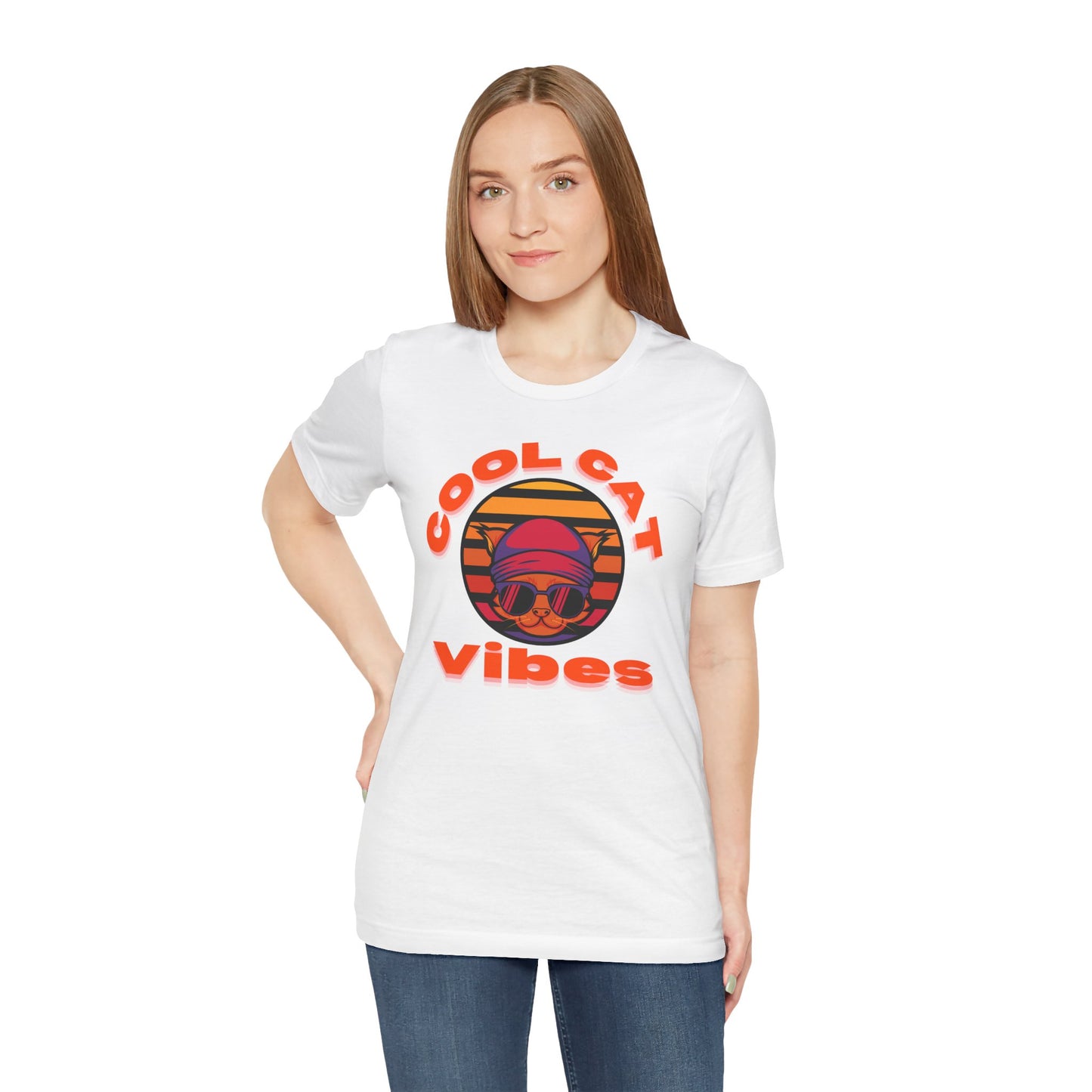 Cool Cat Vibes Unisex Tee - Retro Graphic Shirt for Chill Days