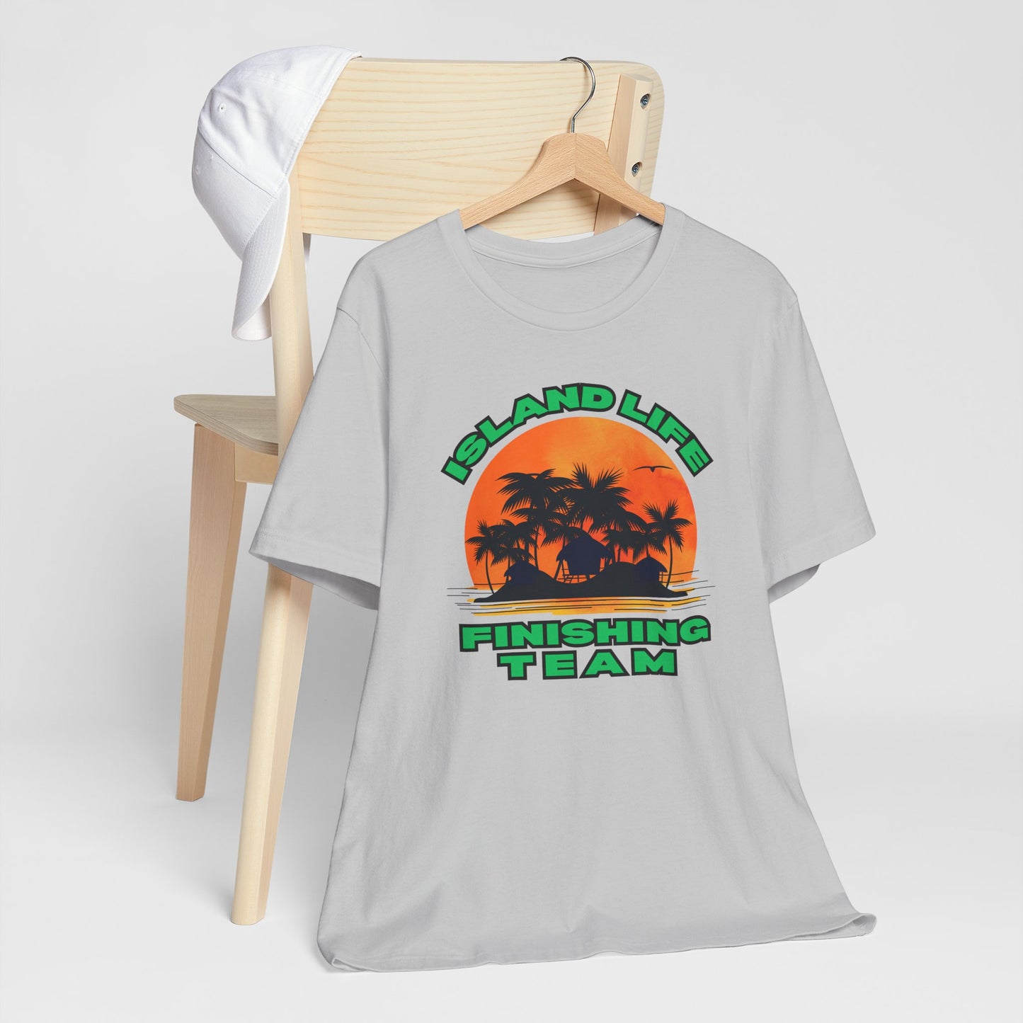 Island Life Finishing Team Tee, Summer Vibes T-Shirt, Beachwear, Vacation Clothing, Gift for Ocean Lovers
