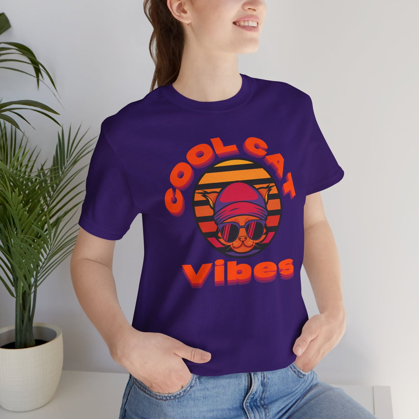 Cool Cat Vibes Unisex Tee - Retro Graphic Shirt for Chill Days