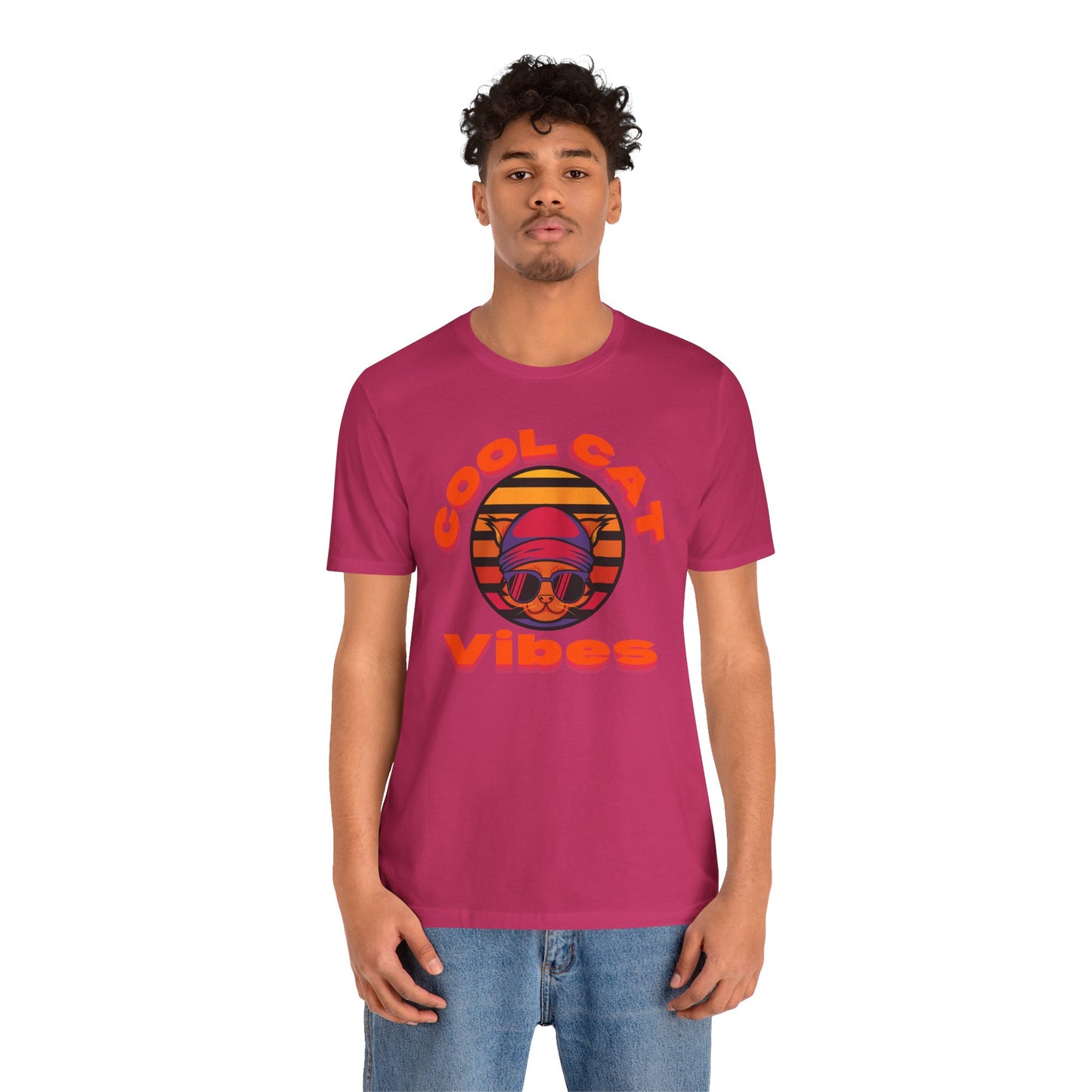Cool Cat Vibes Unisex Tee - Retro Graphic Shirt for Chill Days