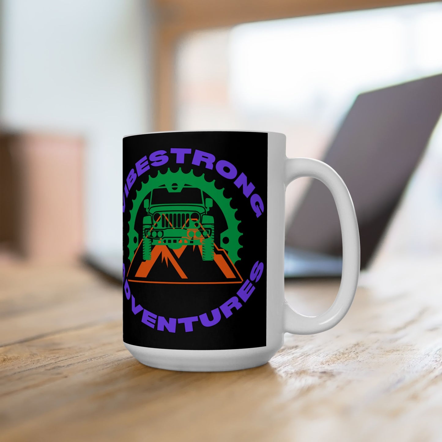 Adventurous Vibes Ceramic Mug: Strong, Fun Gift for Coffee Lovers, Adventure Seekers, Birthday Present, Camping Gear