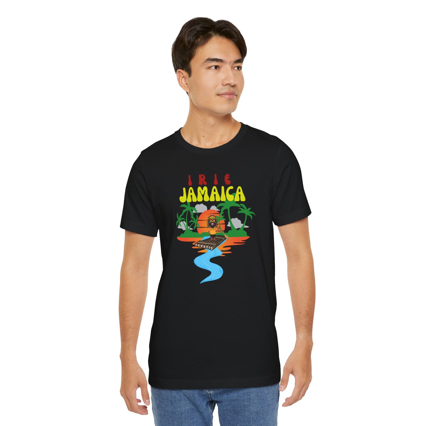 Unisex Jamaica Vibe Tee, Casual Summer Shirt, Tropical Graphic Tee, Gift for Travelers, Relaxed Fit T-Shirt
