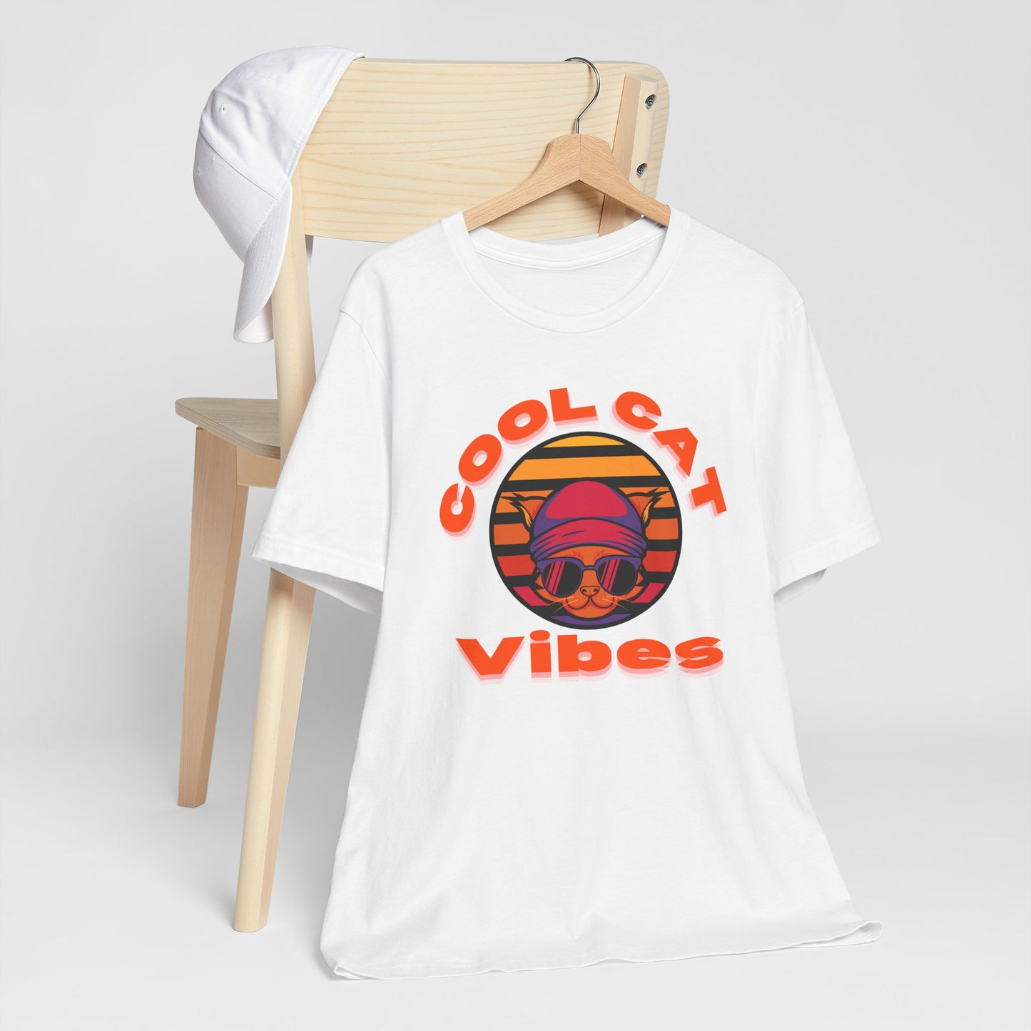 Cool Cat Vibes Unisex Tee - Retro Graphic Shirt for Chill Days