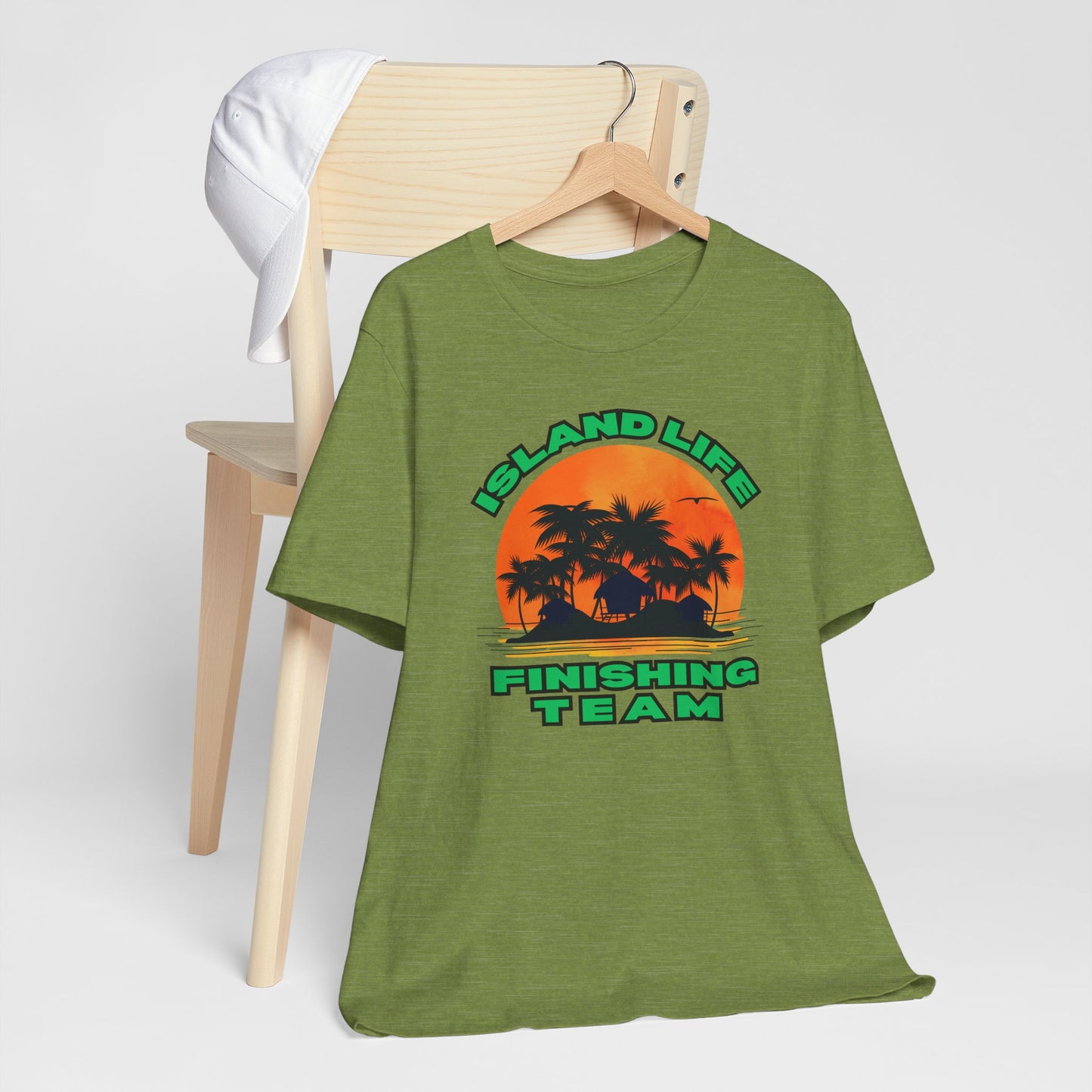 Island Life Finishing Team Tee, Summer Vibes T-Shirt, Beachwear, Vacation Clothing, Gift for Ocean Lovers