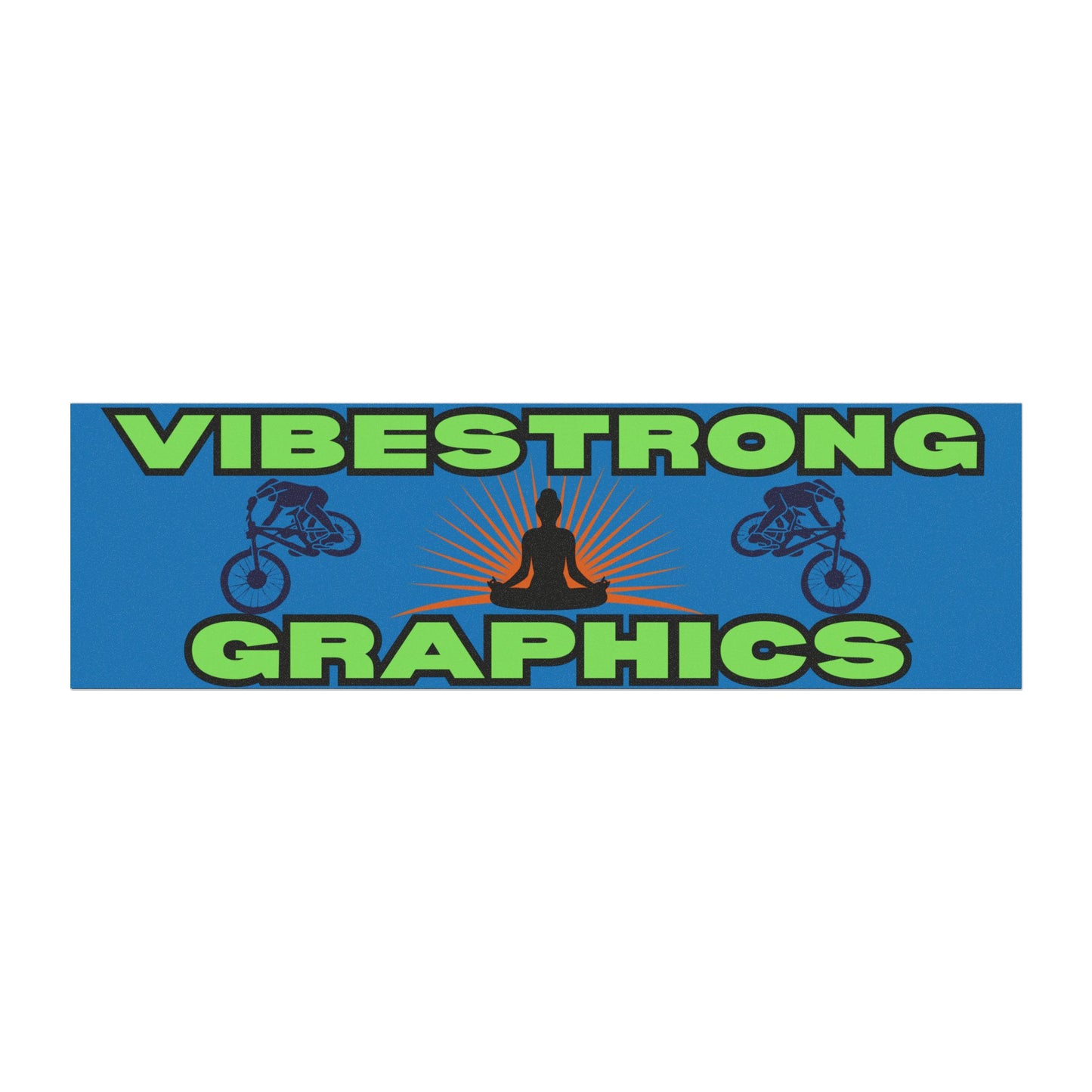 Vibestrong Car Magnet, Inspirational Vehicle Decor, Fun Biking Magnet, Outdoor Enthusiast Gift, Yoga and Fitness Car Art