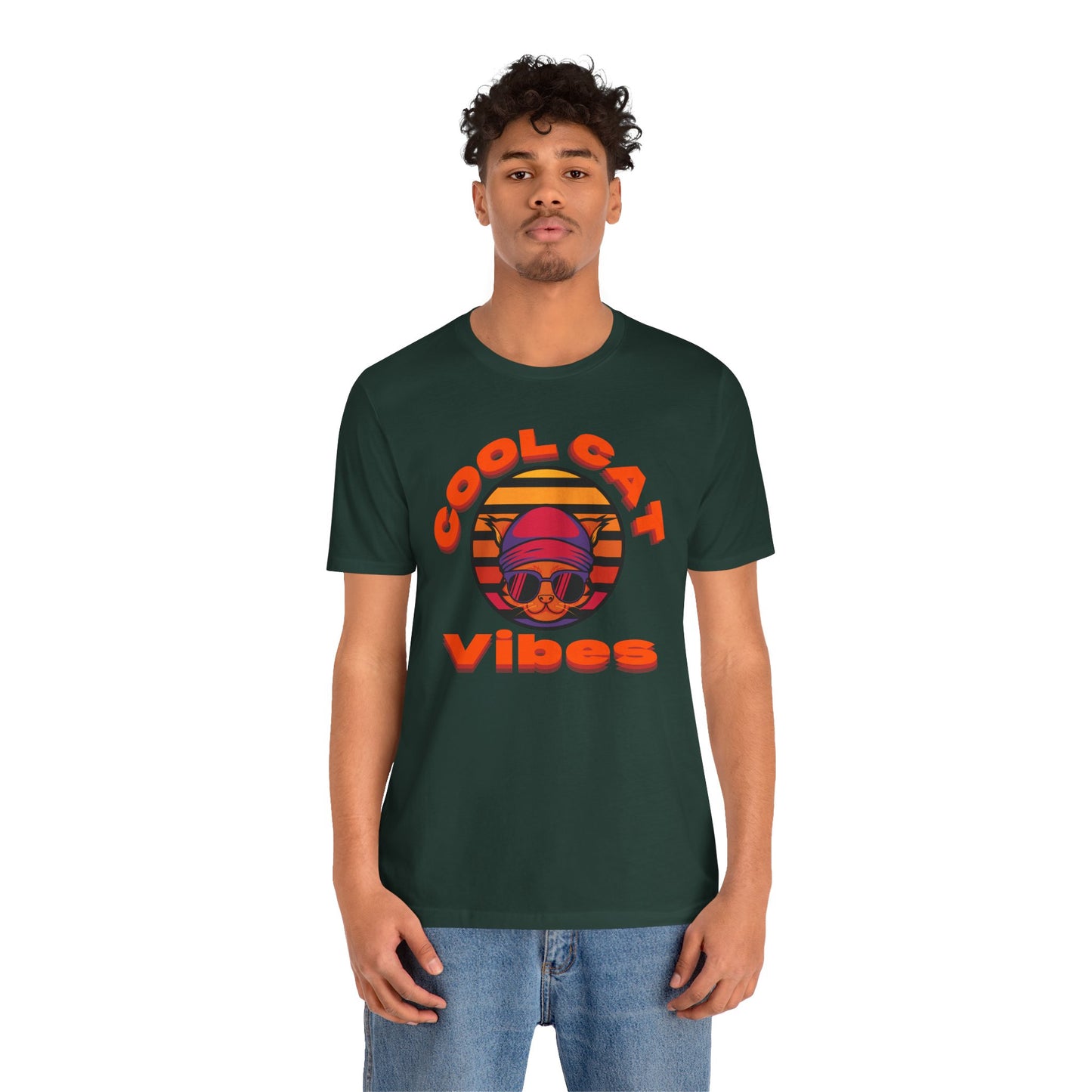 Cool Cat Vibes Unisex Tee - Retro Graphic Shirt for Chill Days