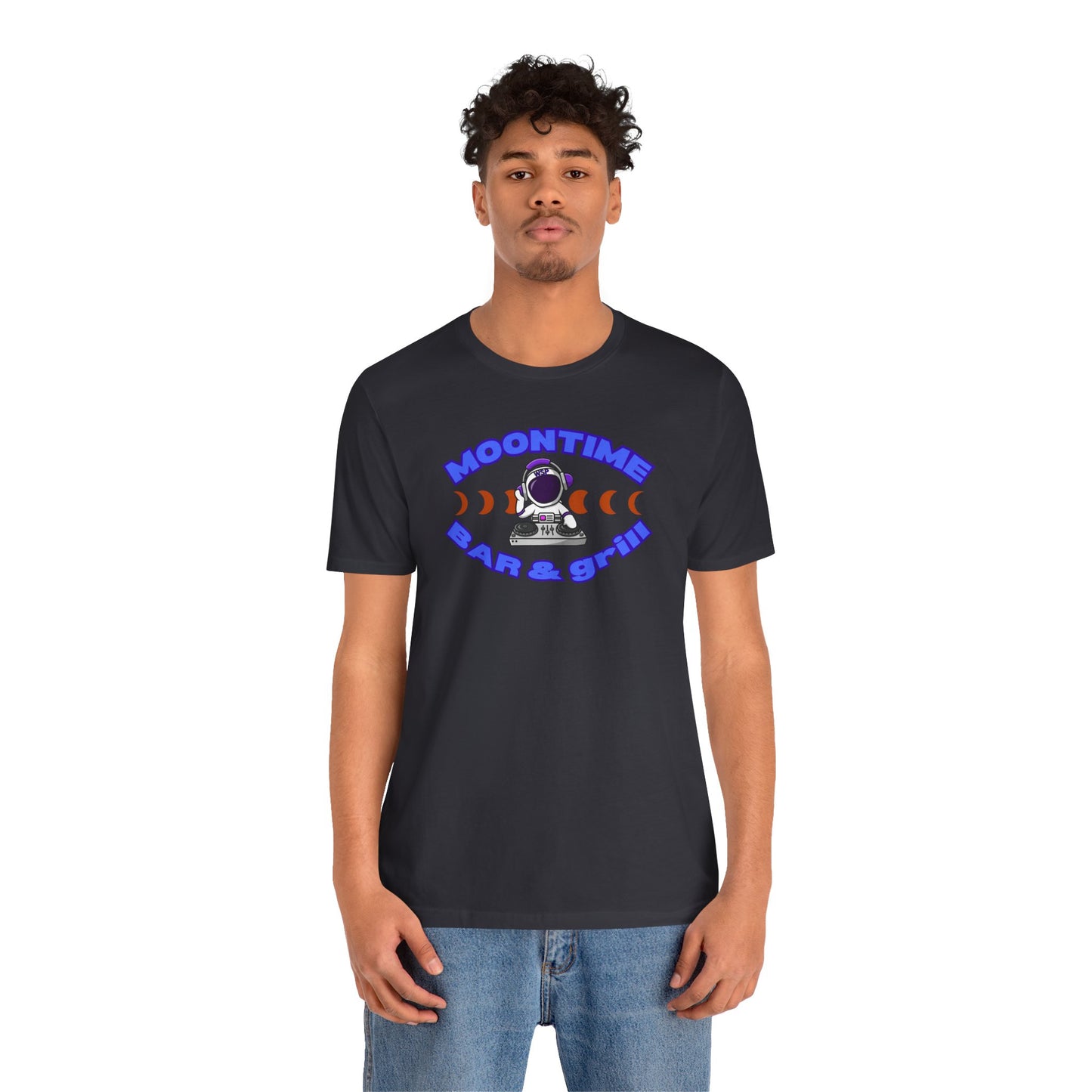 Moontime Bar & Grill Astronaut Tee - Unisex Jersey Short Sleeve T-Shirt