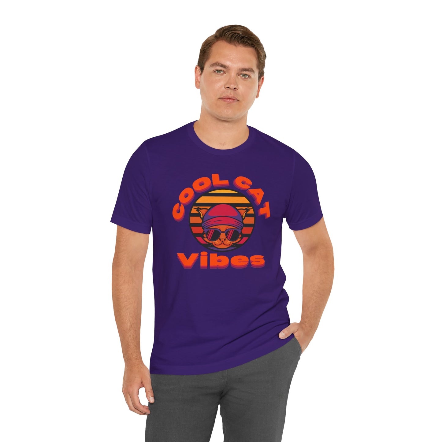 Cool Cat Vibes Unisex Tee - Retro Graphic Shirt for Chill Days