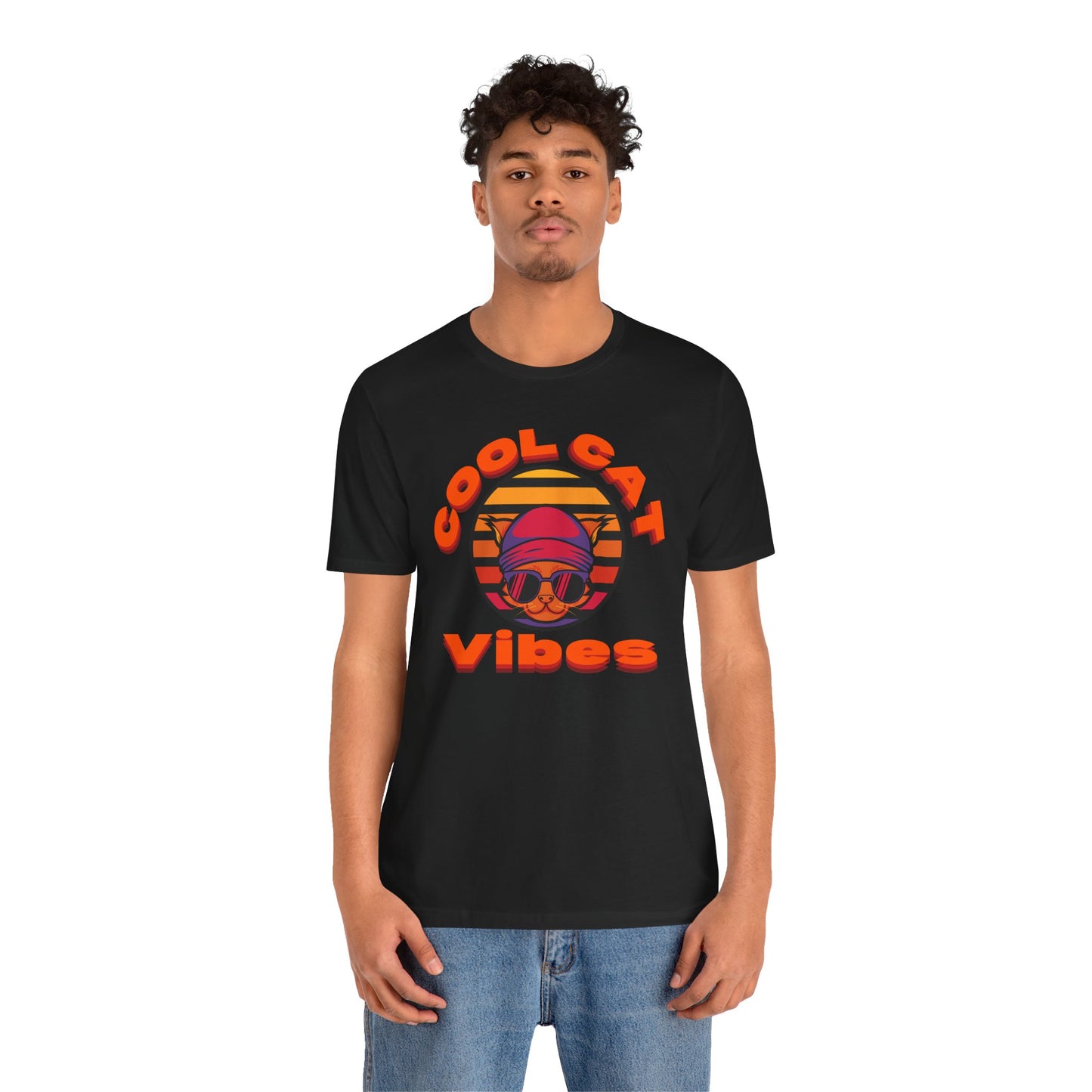 Cool Cat Vibes Unisex Tee - Retro Graphic Shirt for Chill Days