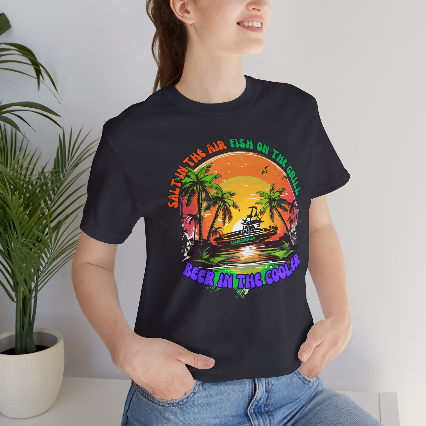 T-Shirt - Chill Vibes Retro Unisex Tee, Perfect for Beach Lovers, Great for Vacation, Summer Parties, Barbecues, Casual Wear