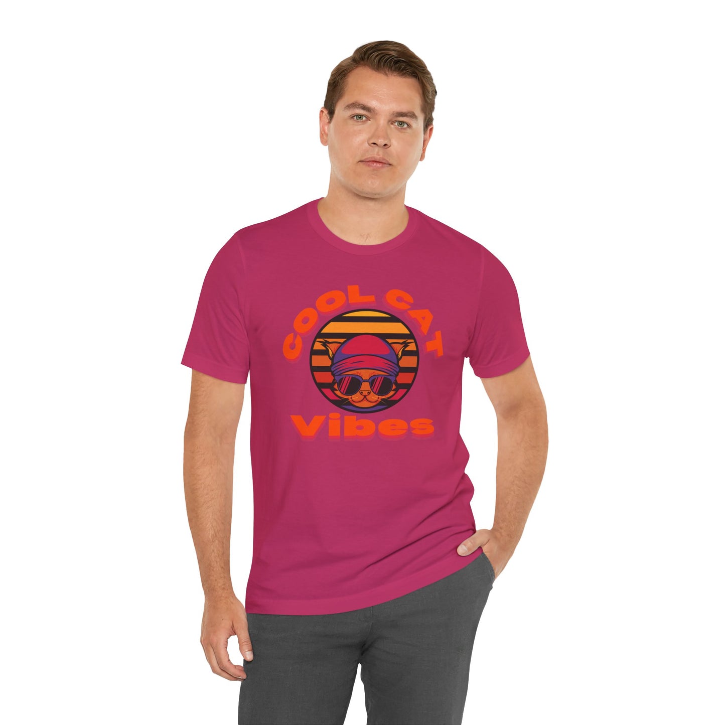 Cool Cat Vibes Unisex Tee - Retro Graphic Shirt for Chill Days