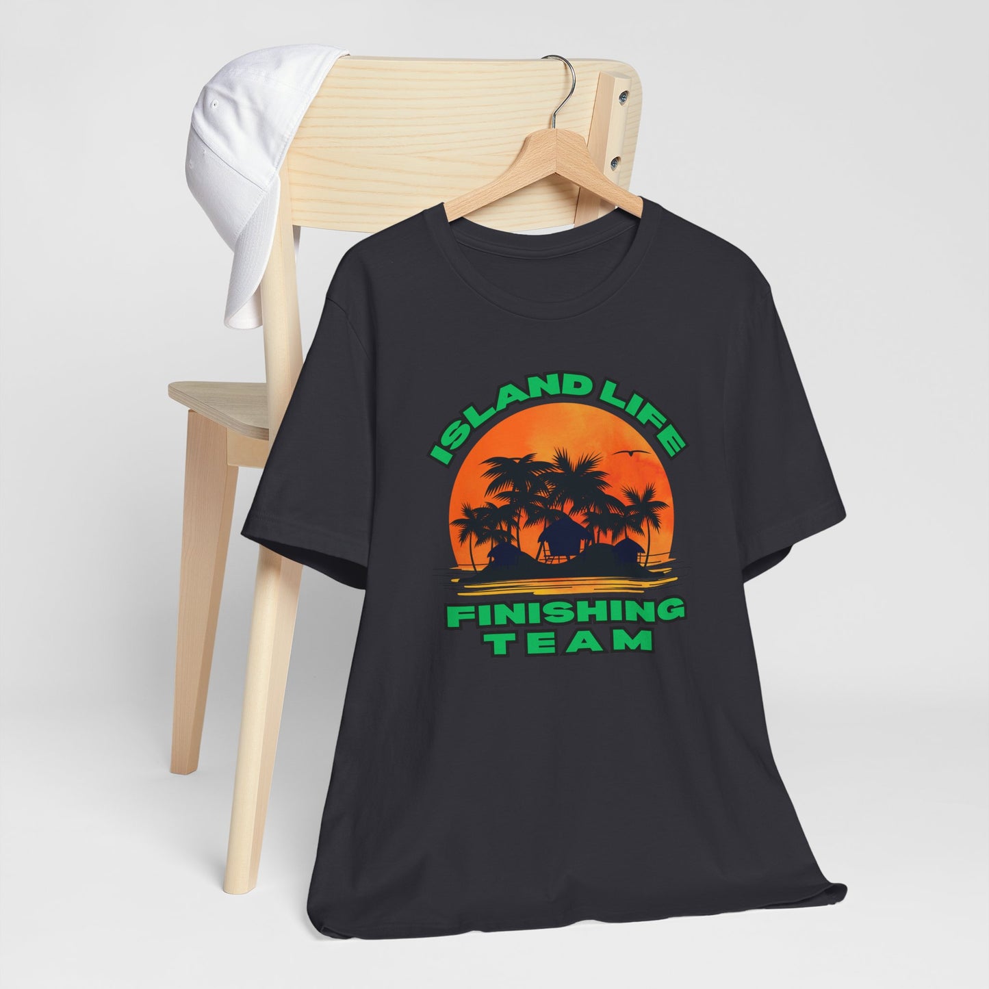 Island Life Finishing Team Tee, Summer Vibes T-Shirt, Beachwear, Vacation Clothing, Gift for Ocean Lovers