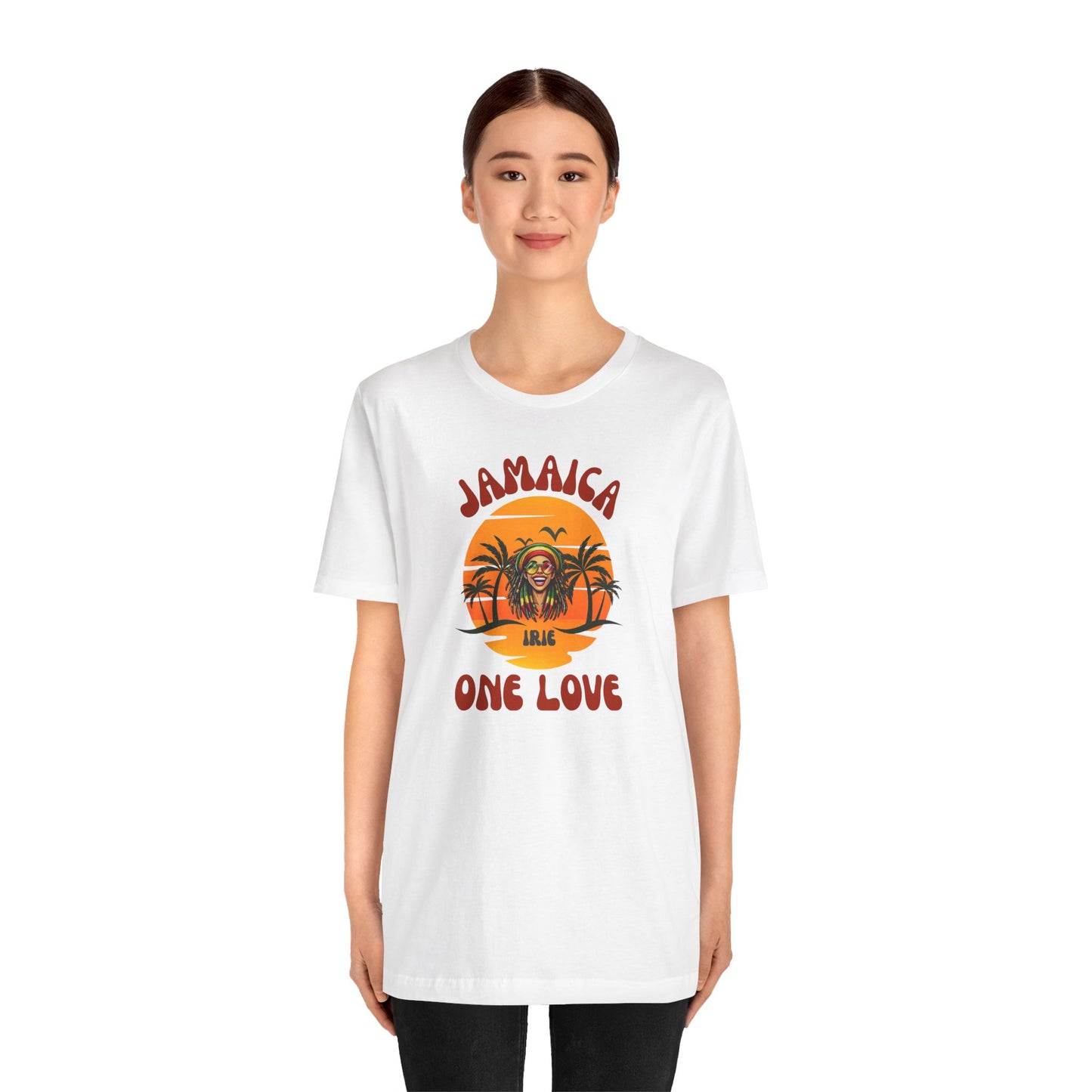 Jamaican Vibes Unisex Jersey Tee - One Love Message
