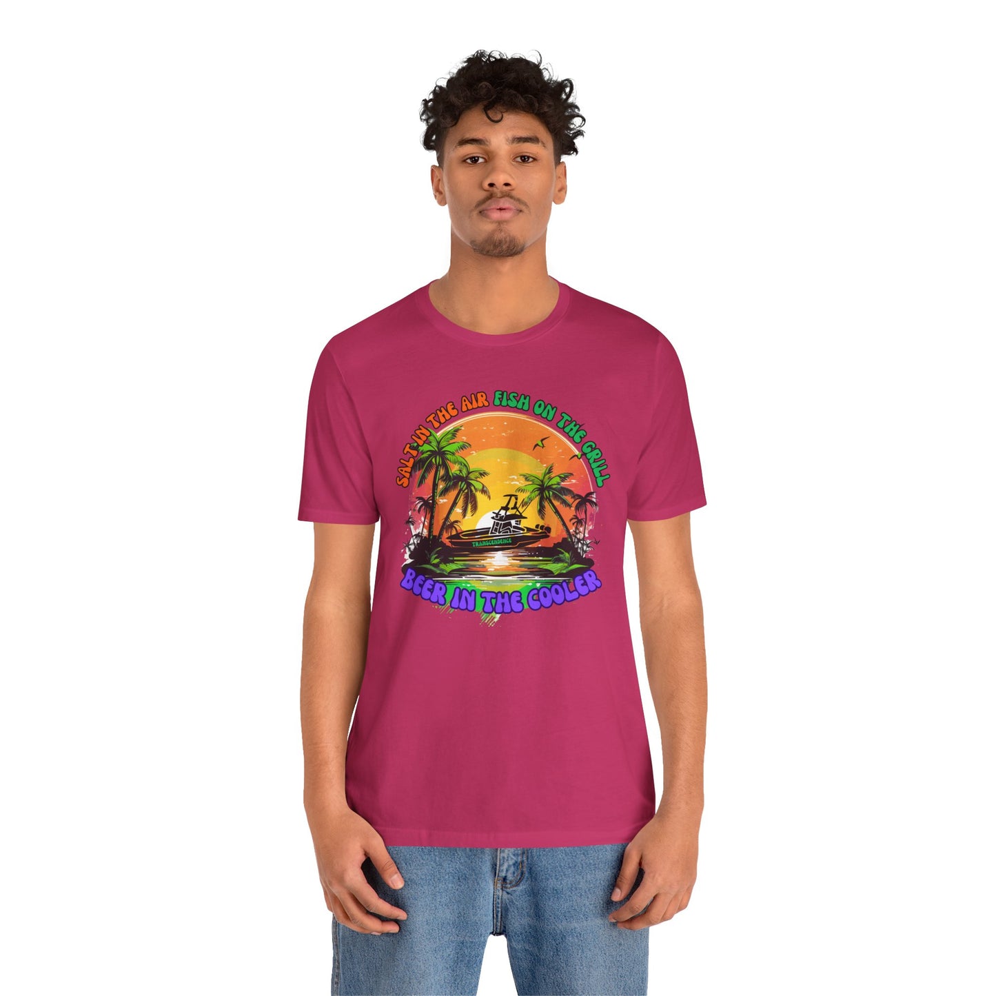 T-Shirt - Chill Vibes Retro Unisex Tee, Perfect for Beach Lovers, Great for Vacation, Summer Parties, Barbecues, Casual Wear