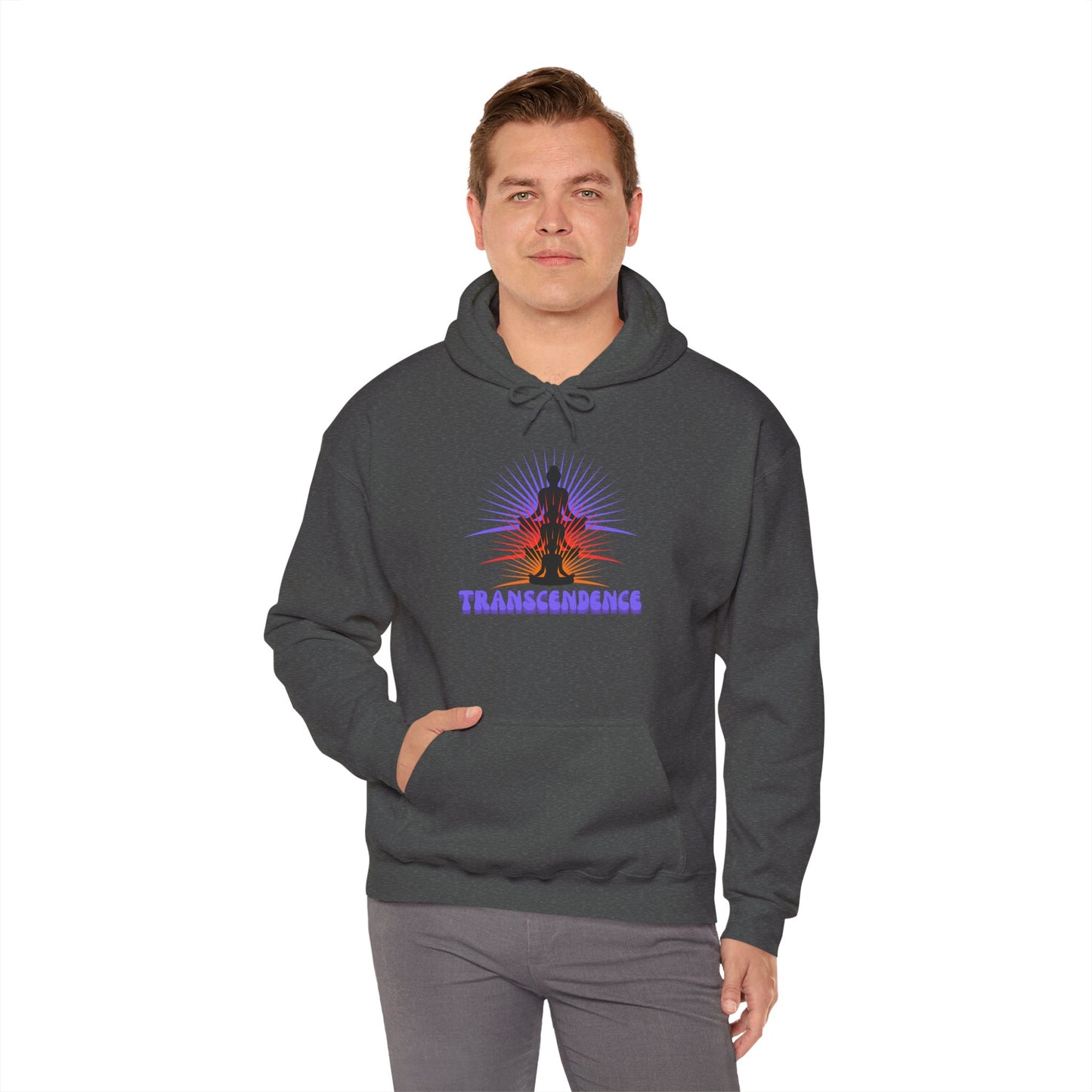Transcendence Unisex Hooded Sweatshirt, Meditative Apparel, Spiritual Gift, Yoga Outfit, Cozy Layer, Mindfulness Clothing