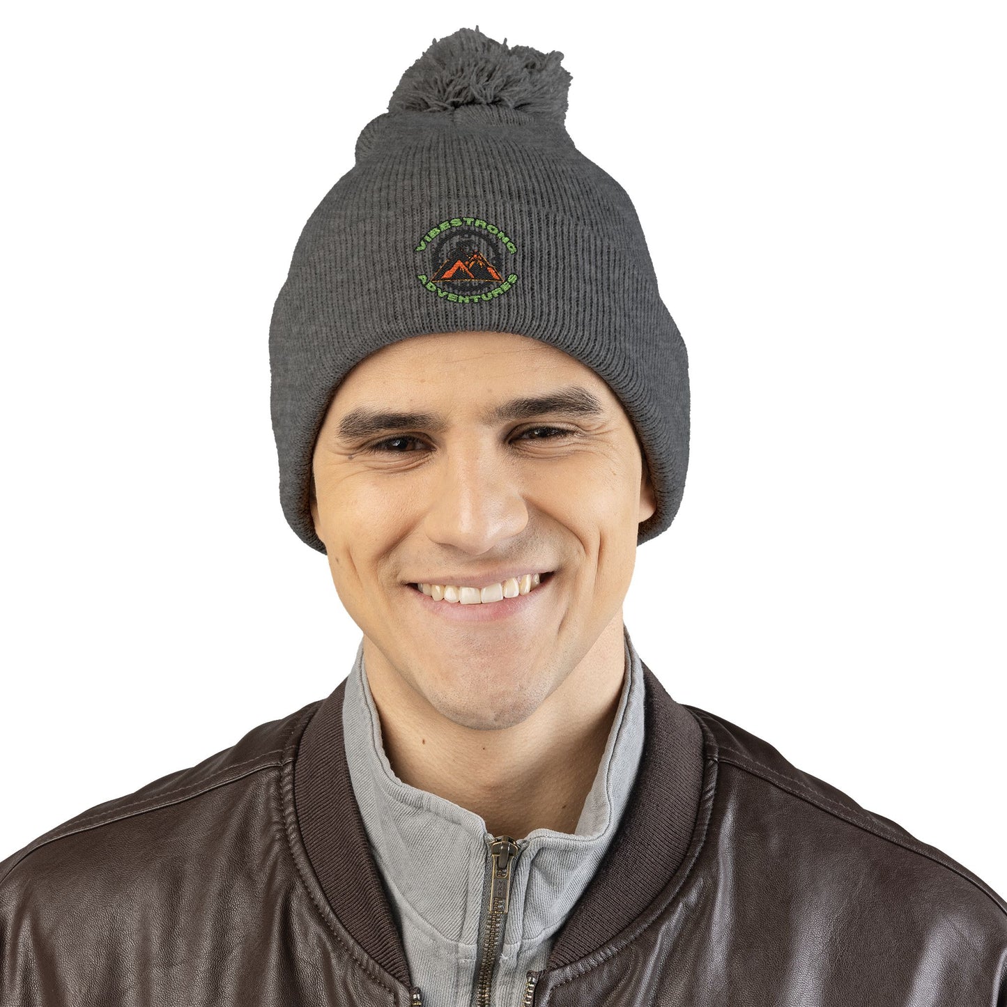 Cozy Pom-Pom Knit Cap for Outdoors, Trendy Beanie for Winter, Embroidered Cap for Camping, Stylish Gift for Him/Her, Knit Hat for Cold [...]