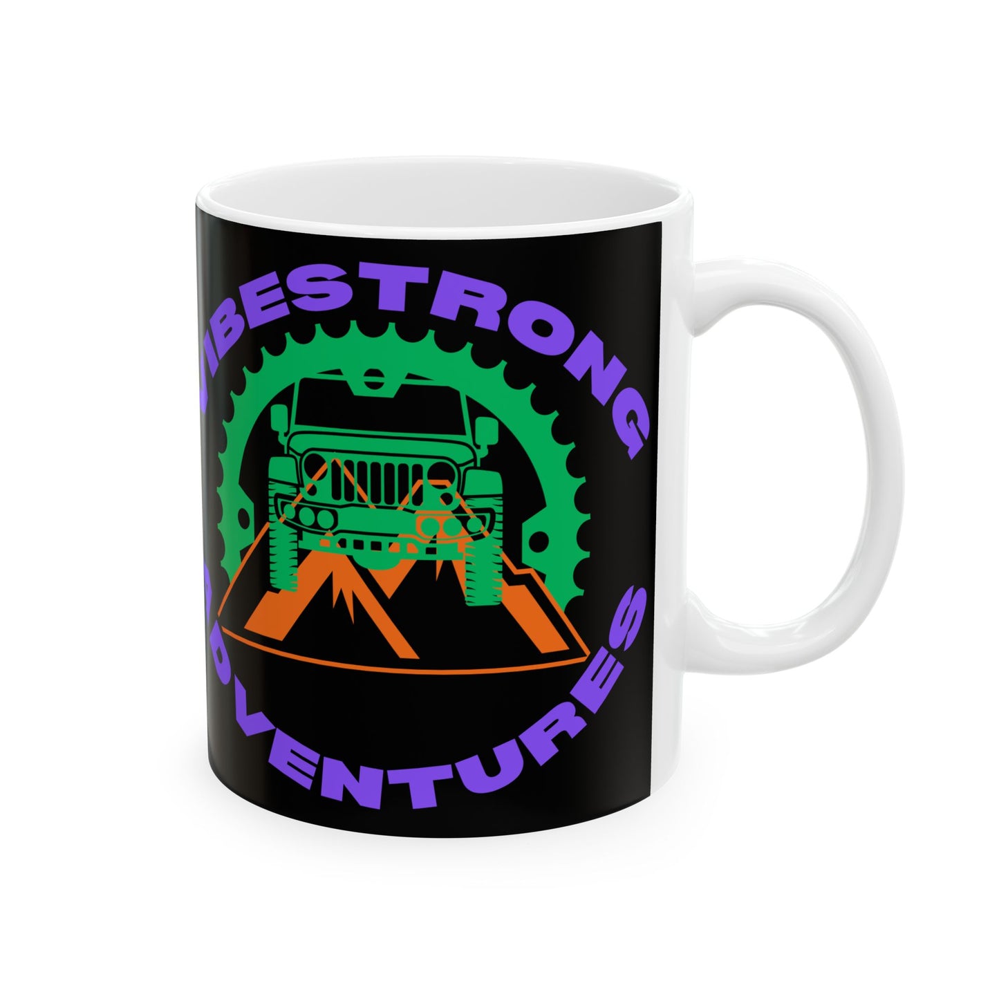 Adventurous Vibes Ceramic Mug: Strong, Fun Gift for Coffee Lovers, Adventure Seekers, Birthday Present, Camping Gear
