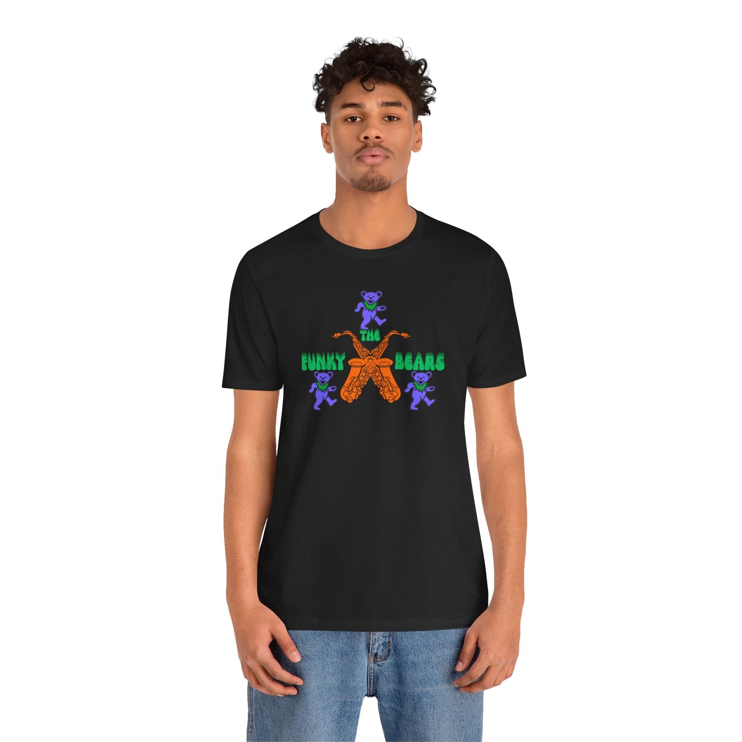 Colorful Funky Bears Unisex Jersey Tee - Cute Graphic Shirt, Casual Wear, Gift for Kids, Summer Fun, Festival Fashion