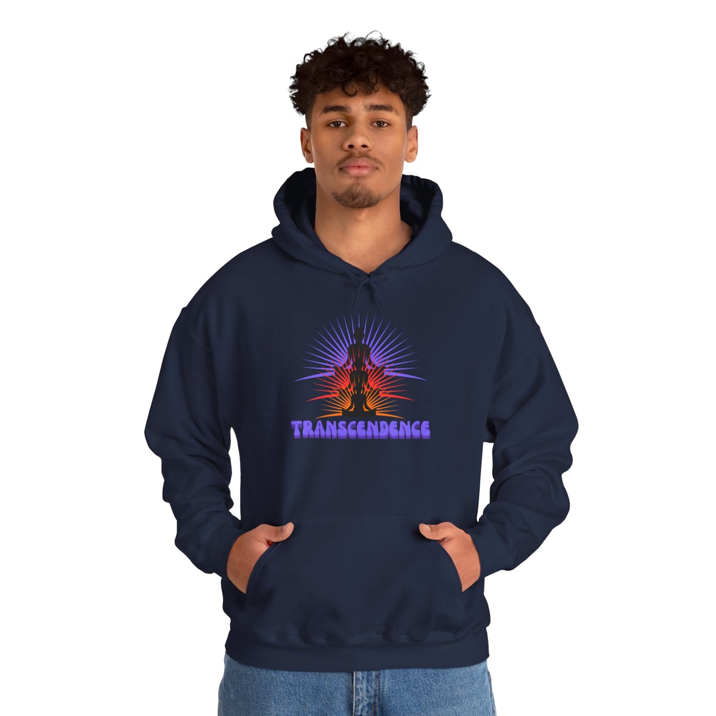 Transcendence Unisex Hooded Sweatshirt, Meditative Apparel, Spiritual Gift, Yoga Outfit, Cozy Layer, Mindfulness Clothing