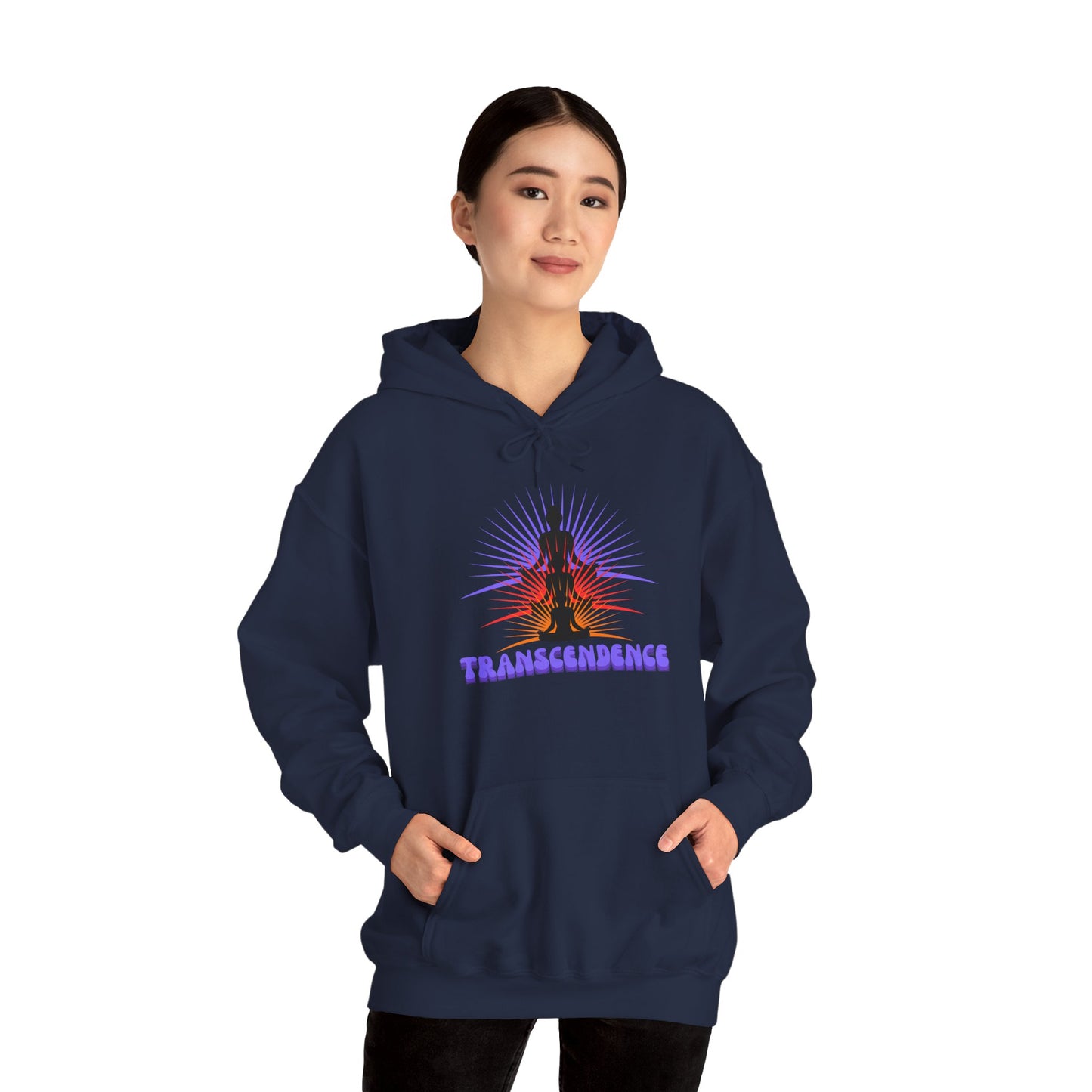 Transcendence Unisex Hooded Sweatshirt, Meditative Apparel, Spiritual Gift, Yoga Outfit, Cozy Layer, Mindfulness Clothing