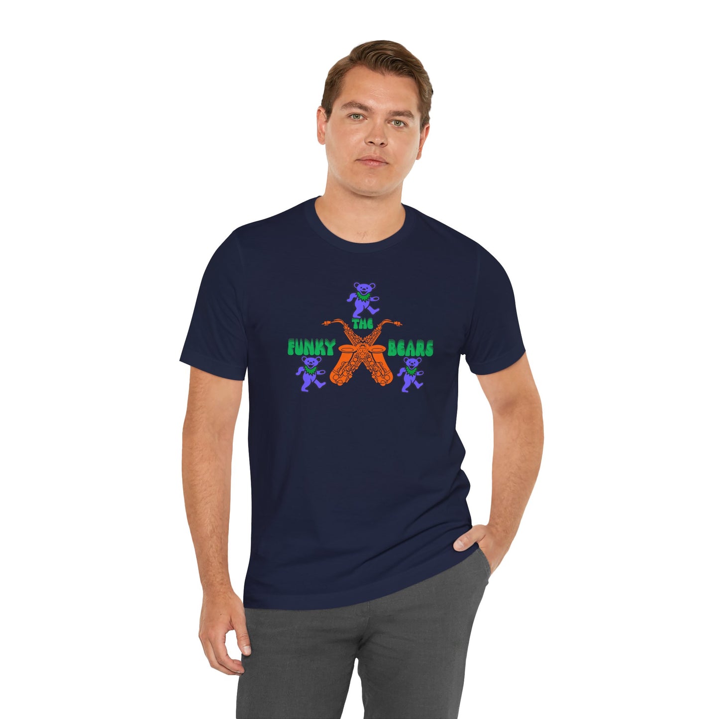 Colorful Funky Bears Unisex Jersey Tee - Cute Graphic Shirt, Casual Wear, Gift for Kids, Summer Fun, Festival Fashion