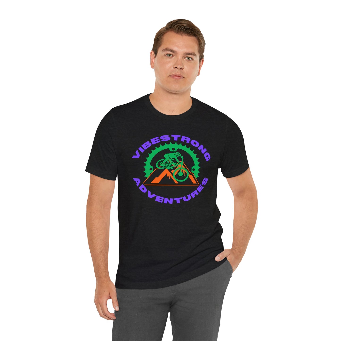 Vibestrong Adventure Tee | Unisex Short Sleeve T-Shirt for Outdoor Lovers, Travel, Nature Enthusiasts, Casual Wear, Gift idea