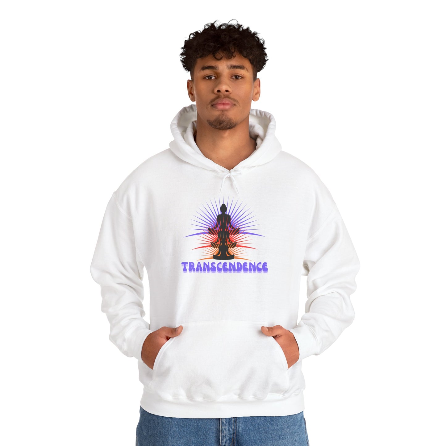 Transcendence Unisex Hooded Sweatshirt, Meditative Apparel, Spiritual Gift, Yoga Outfit, Cozy Layer, Mindfulness Clothing