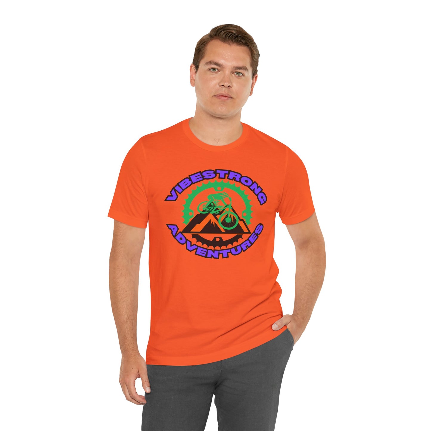 Vibestrong Adventure Tee | Unisex Short Sleeve T-Shirt for Outdoor Lovers, Travel, Nature Enthusiasts, Casual Wear, Gift idea