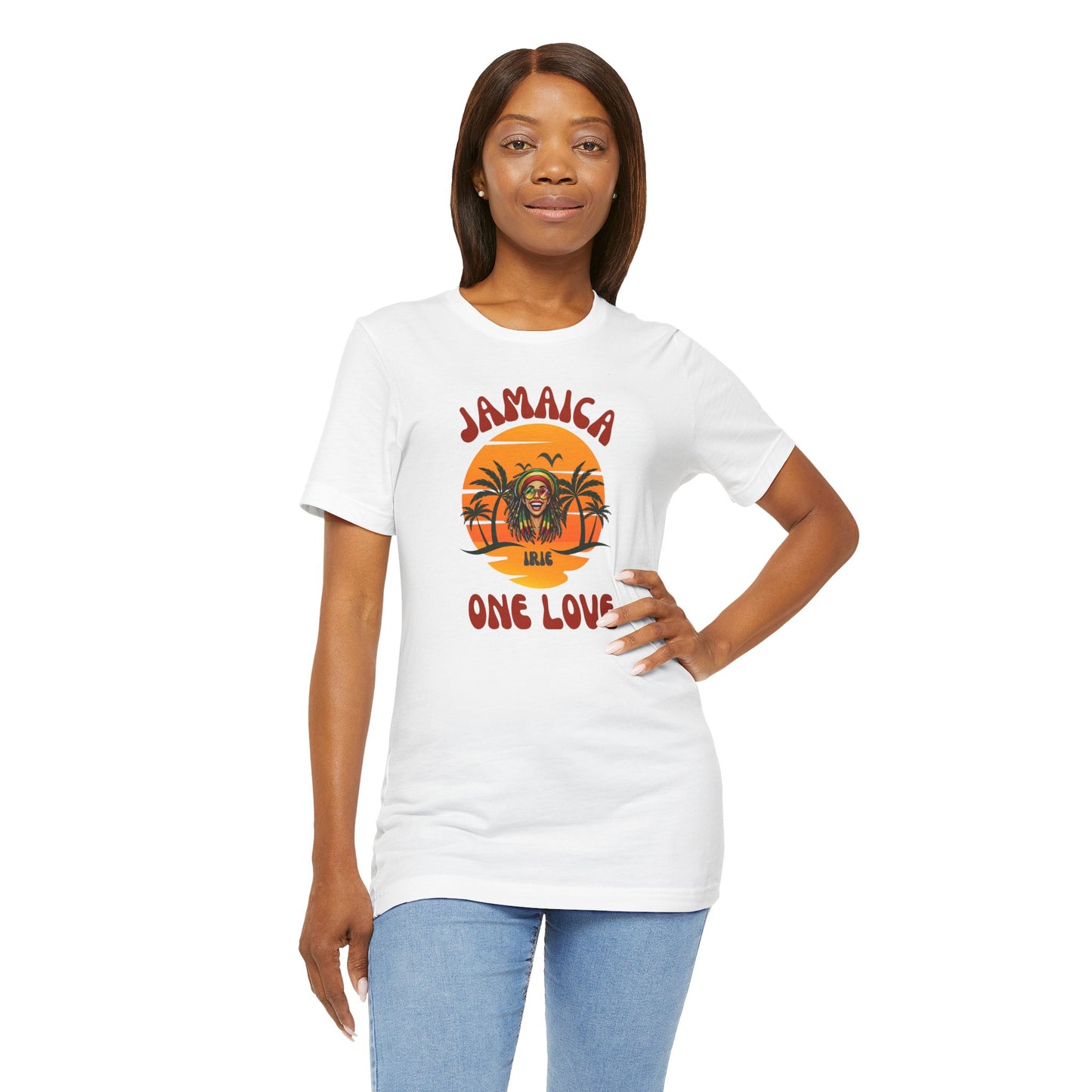 Jamaican Vibes Unisex Jersey Tee - One Love Message