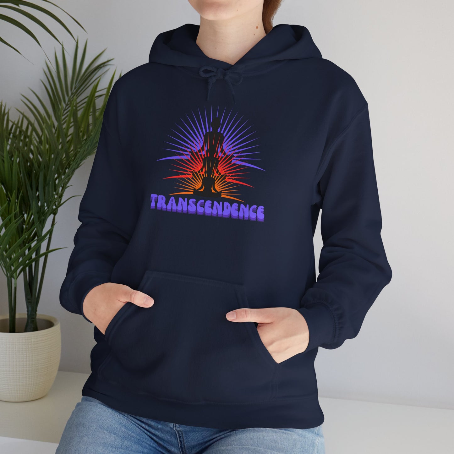Transcendence Unisex Hooded Sweatshirt, Meditative Apparel, Spiritual Gift, Yoga Outfit, Cozy Layer, Mindfulness Clothing