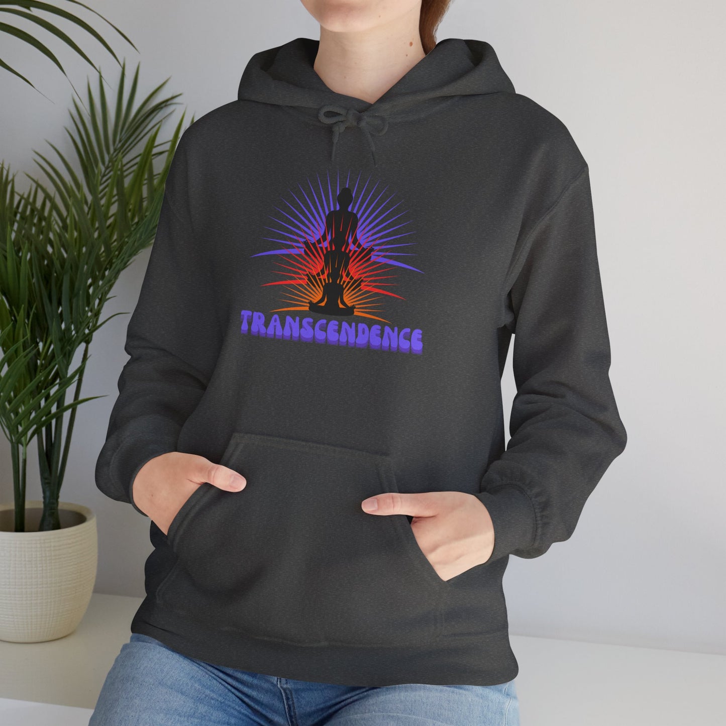 Transcendence Unisex Hooded Sweatshirt, Meditative Apparel, Spiritual Gift, Yoga Outfit, Cozy Layer, Mindfulness Clothing