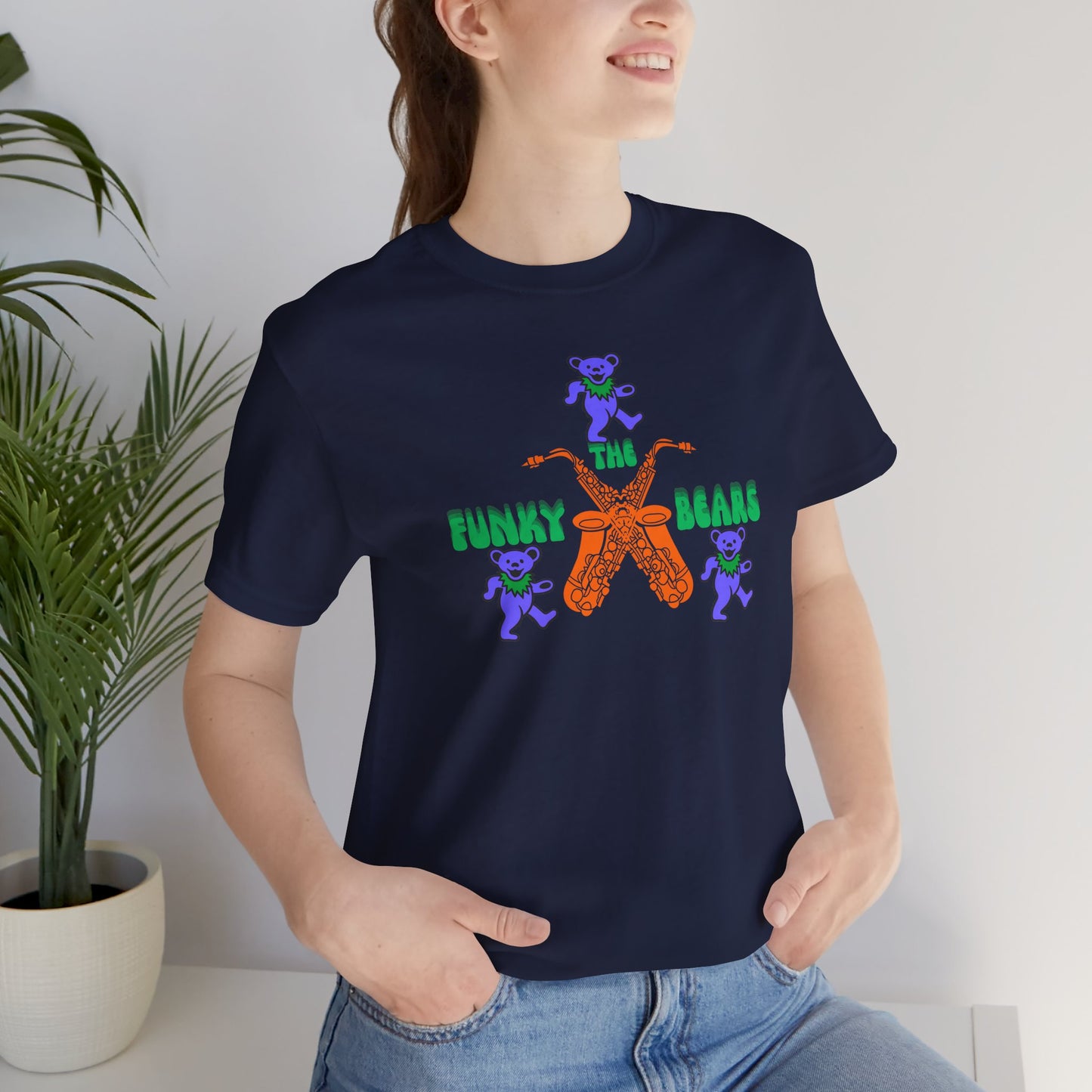 Colorful Funky Bears Unisex Jersey Tee - Cute Graphic Shirt, Casual Wear, Gift for Kids, Summer Fun, Festival Fashion