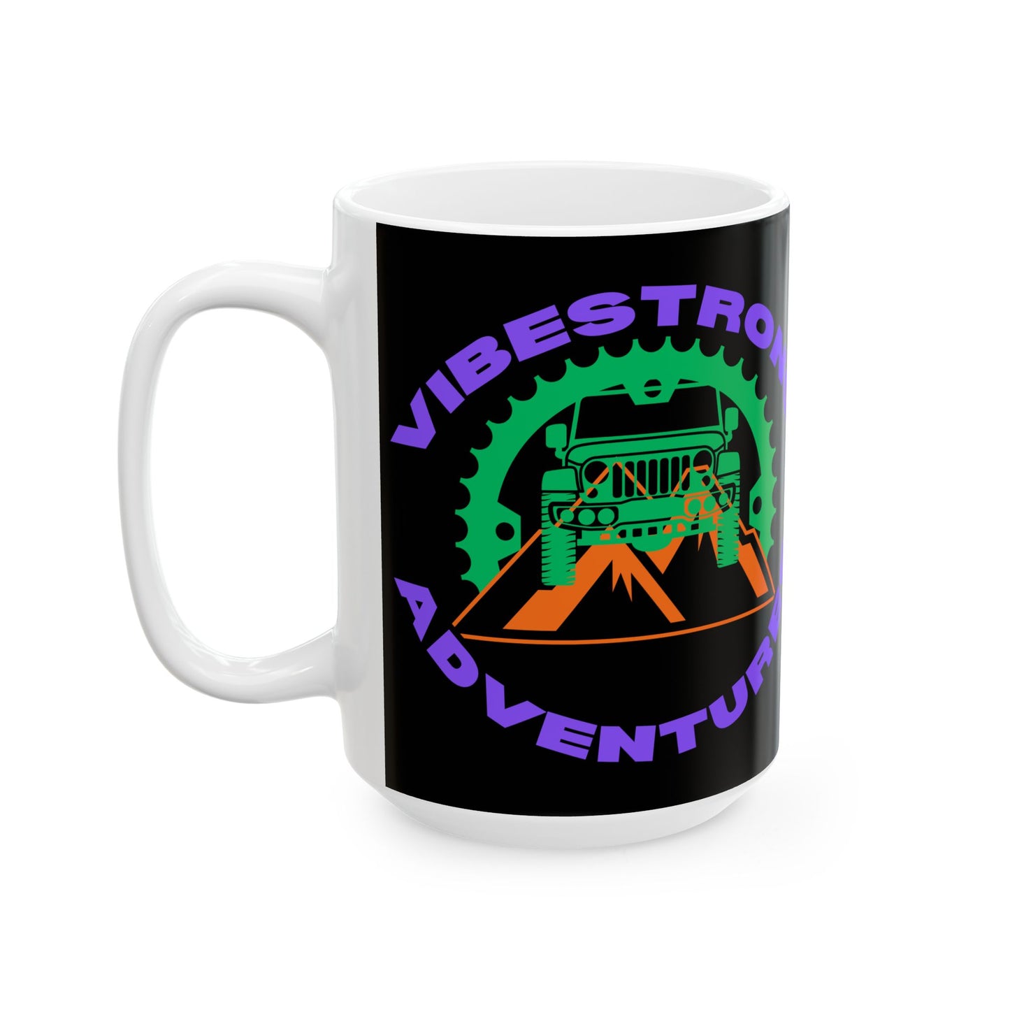 Adventurous Vibes Ceramic Mug: Strong, Fun Gift for Coffee Lovers, Adventure Seekers, Birthday Present, Camping Gear