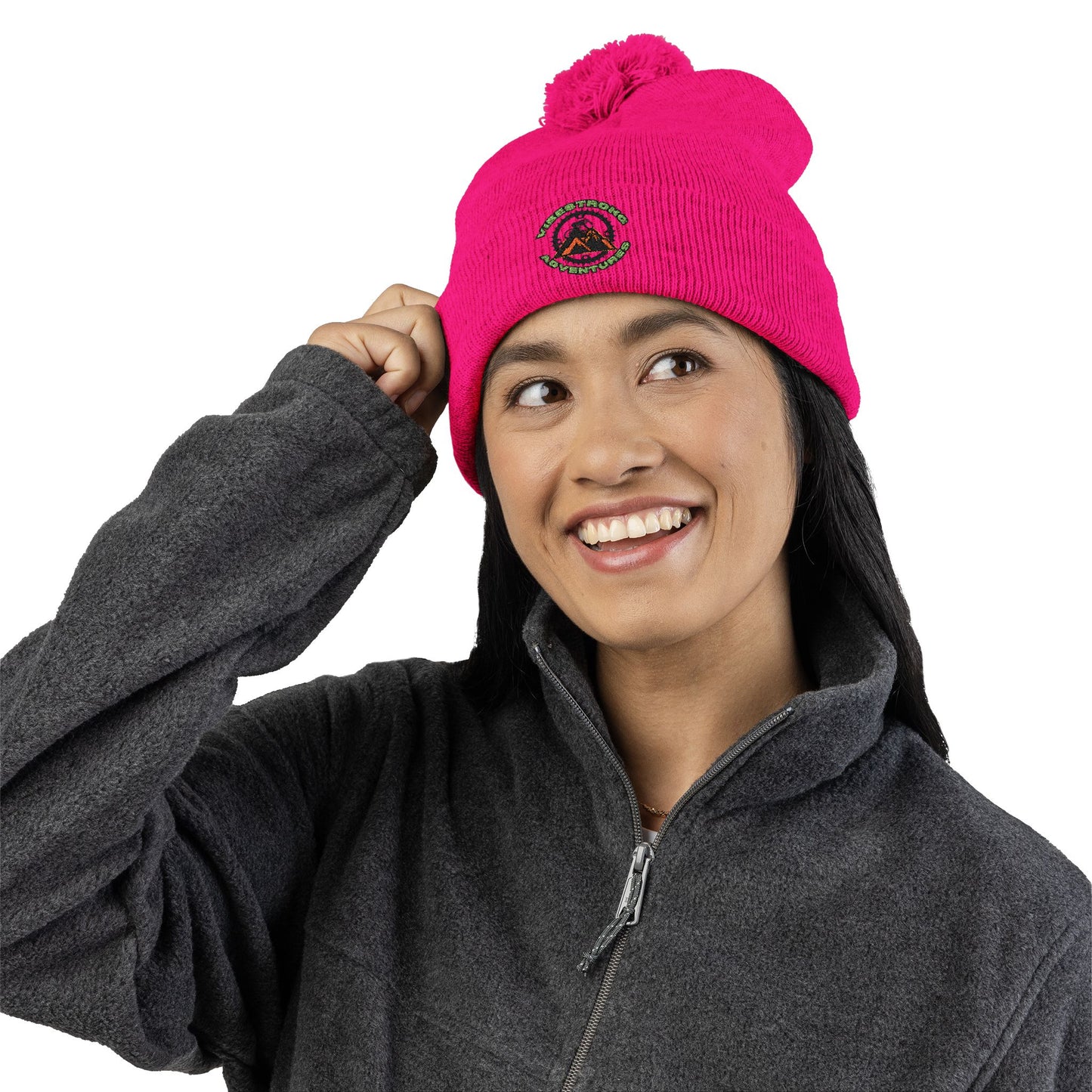 Cozy Pom-Pom Knit Cap for Outdoors, Trendy Beanie for Winter, Embroidered Cap for Camping, Stylish Gift for Him/Her, Knit Hat for Cold [...]