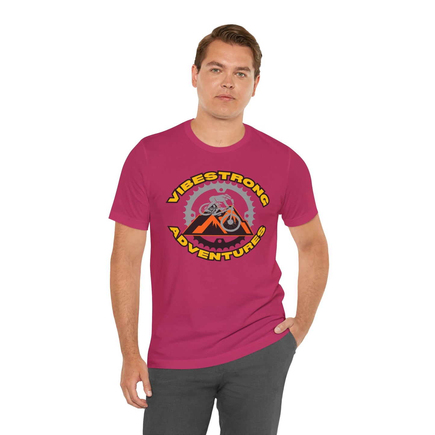 Vibestrong Adventures Tee - Unisex Jersey Short Sleeve T-Shirt, Perfect for Outdoor Enthusiasts, Adventure Lovers, Gifts for Him/Her, [...]