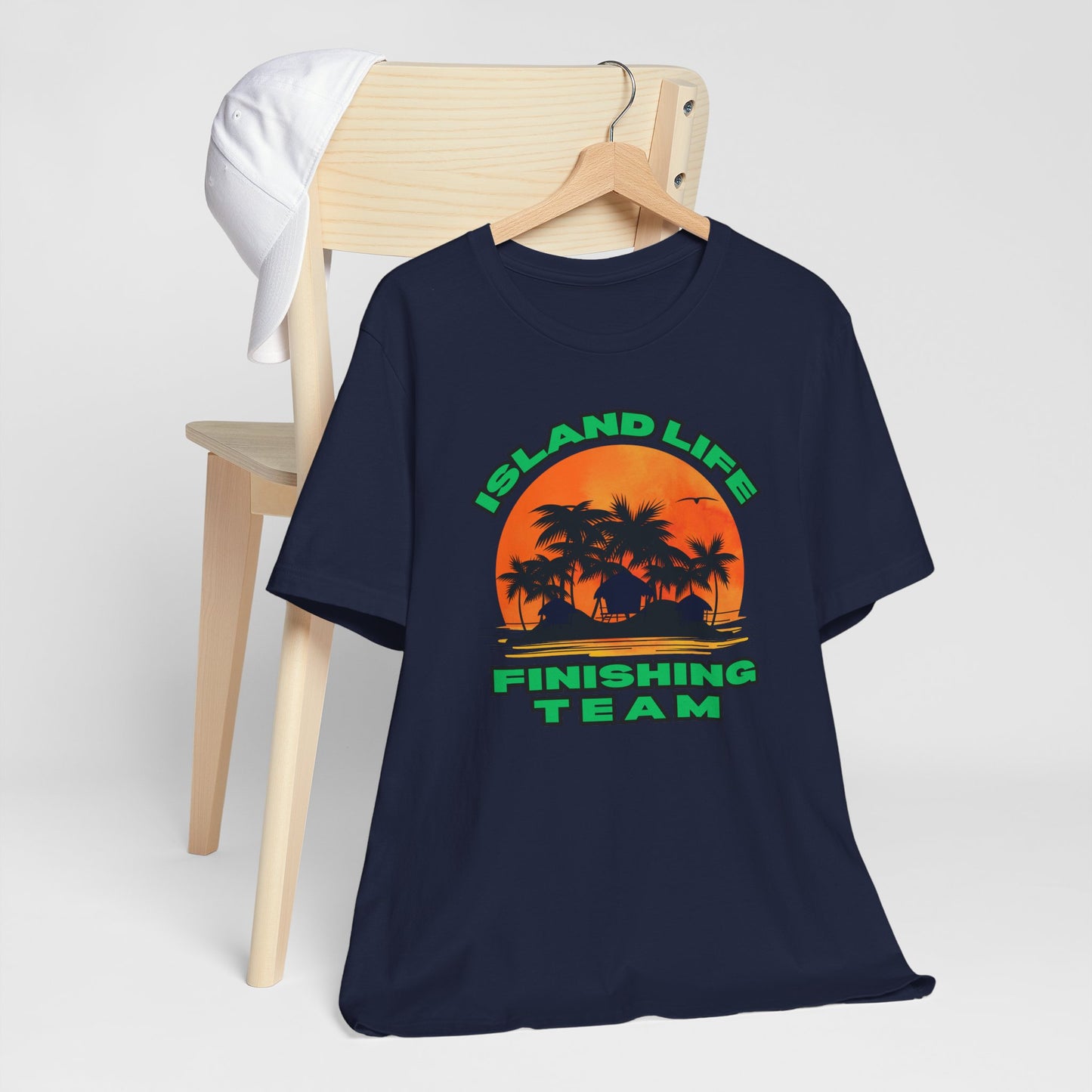 Island Life Finishing Team Tee, Summer Vibes T-Shirt, Beachwear, Vacation Clothing, Gift for Ocean Lovers
