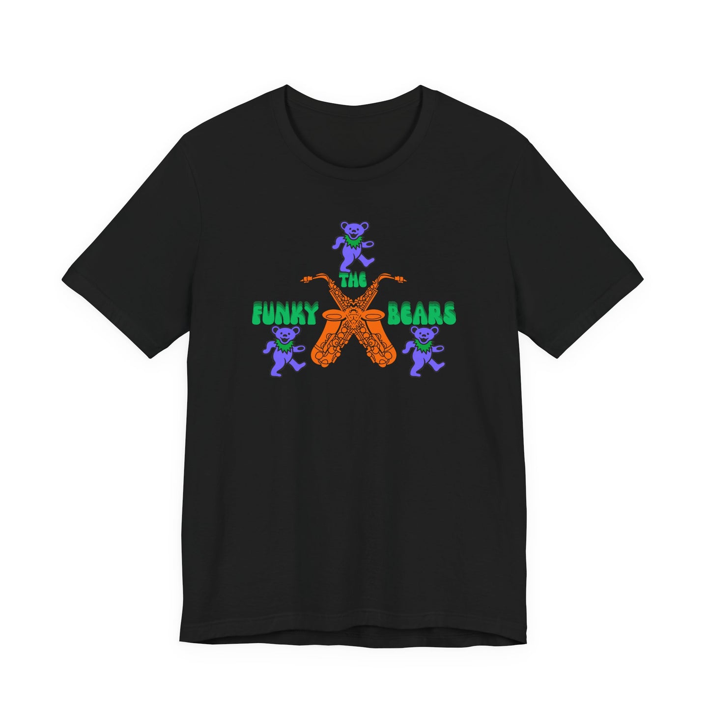 Colorful Funky Bears Unisex Jersey Tee - Cute Graphic Shirt, Casual Wear, Gift for Kids, Summer Fun, Festival Fashion