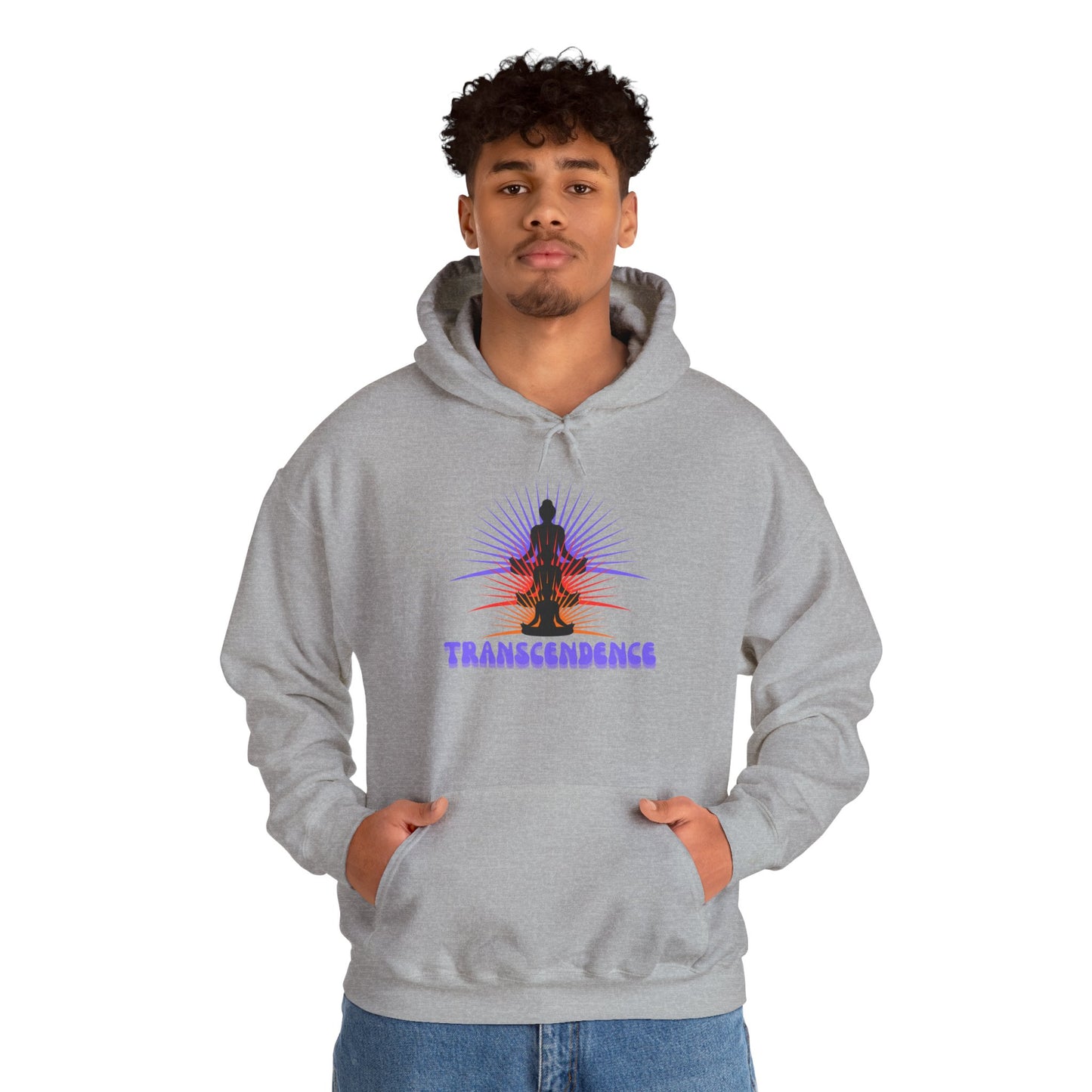 Transcendence Unisex Hooded Sweatshirt, Meditative Apparel, Spiritual Gift, Yoga Outfit, Cozy Layer, Mindfulness Clothing