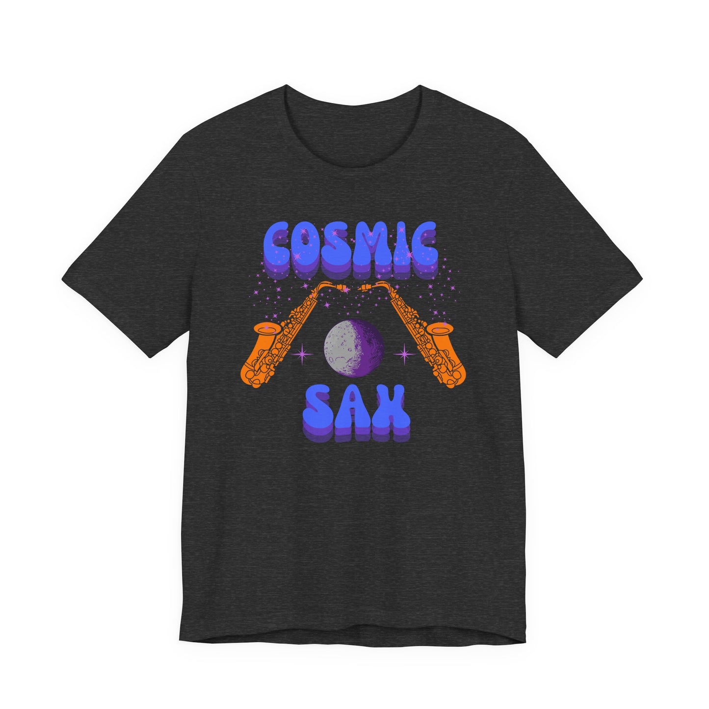 Cosmic Sax Graphic Tee for Music Lovers