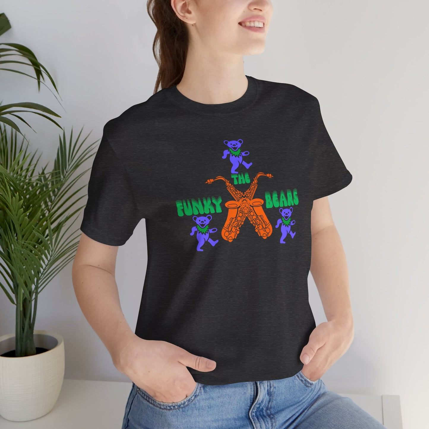Colorful Funky Bears Unisex Jersey Tee - Cute Graphic Shirt, Casual Wear, Gift for Kids, Summer Fun, Festival Fashion