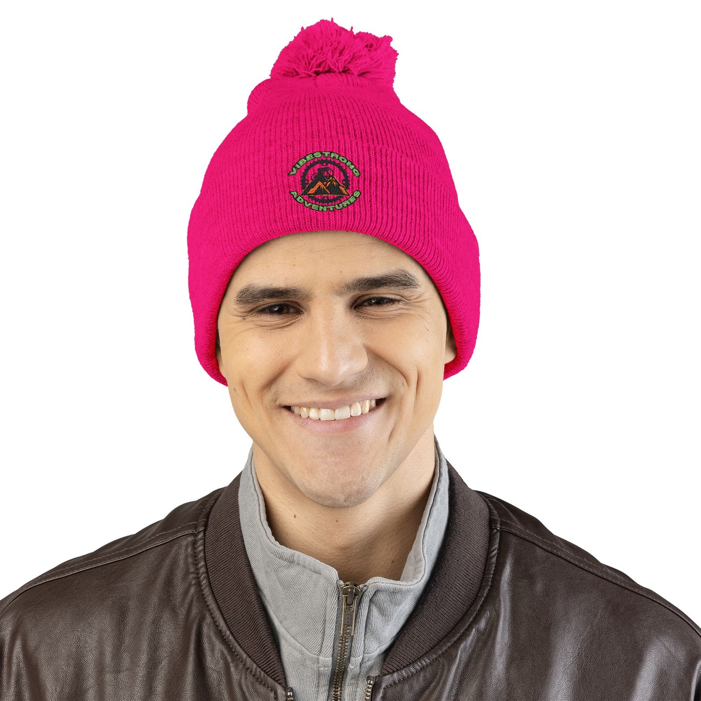 Cozy Pom-Pom Knit Cap for Outdoors, Trendy Beanie for Winter, Embroidered Cap for Camping, Stylish Gift for Him/Her, Knit Hat for Cold [...]