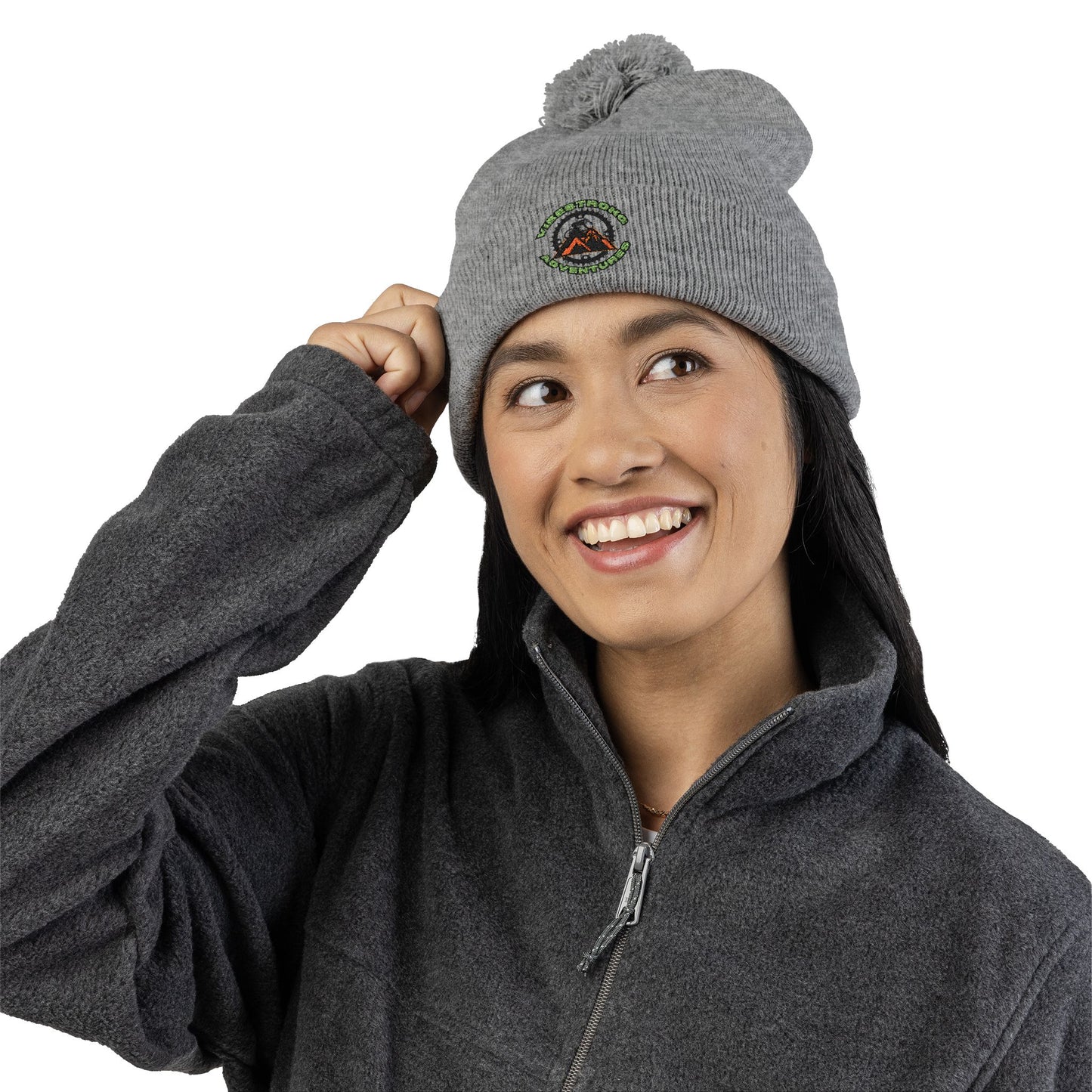 Cozy Pom-Pom Knit Cap for Outdoors, Trendy Beanie for Winter, Embroidered Cap for Camping, Stylish Gift for Him/Her, Knit Hat for Cold [...]
