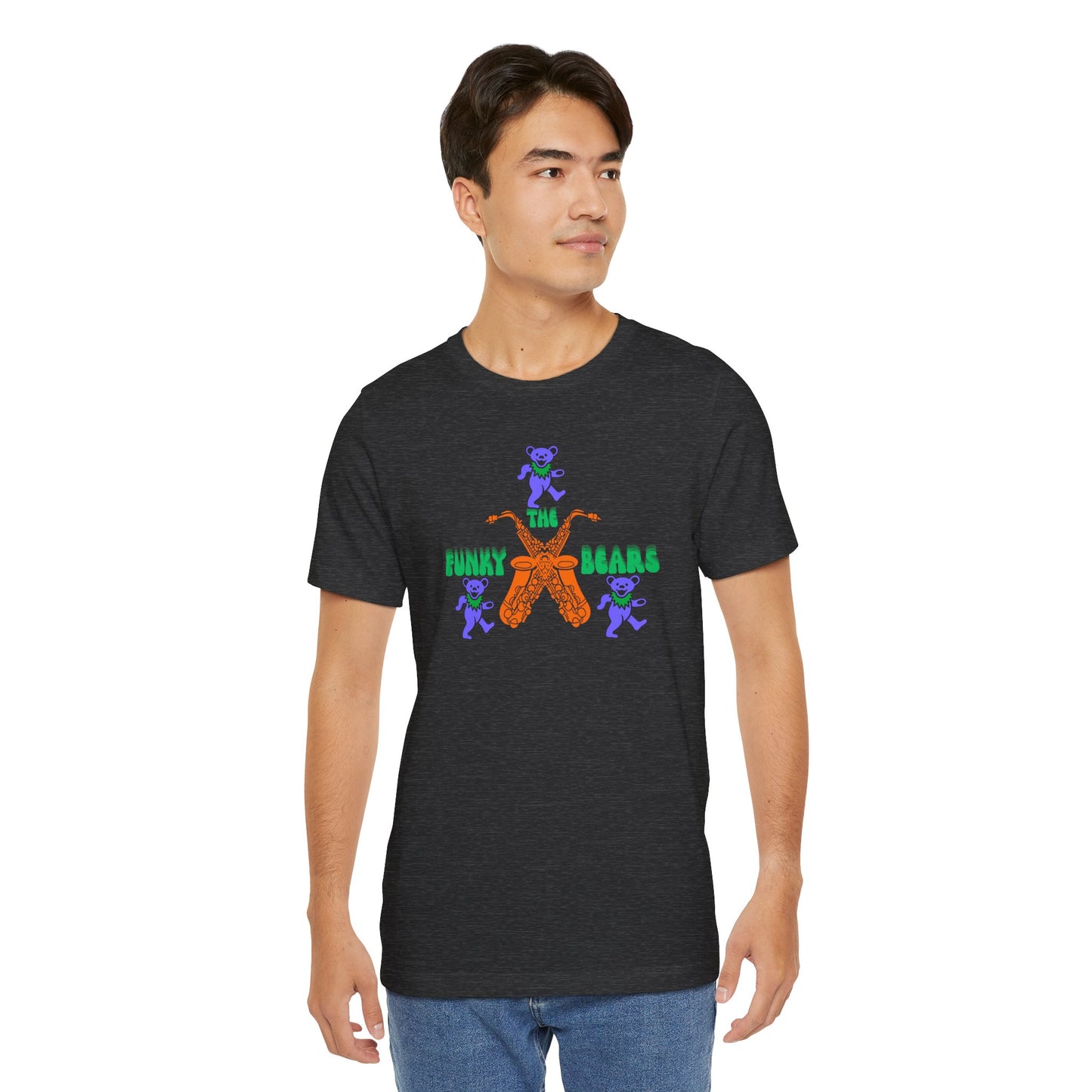 Colorful Funky Bears Unisex Jersey Tee - Cute Graphic Shirt, Casual Wear, Gift for Kids, Summer Fun, Festival Fashion